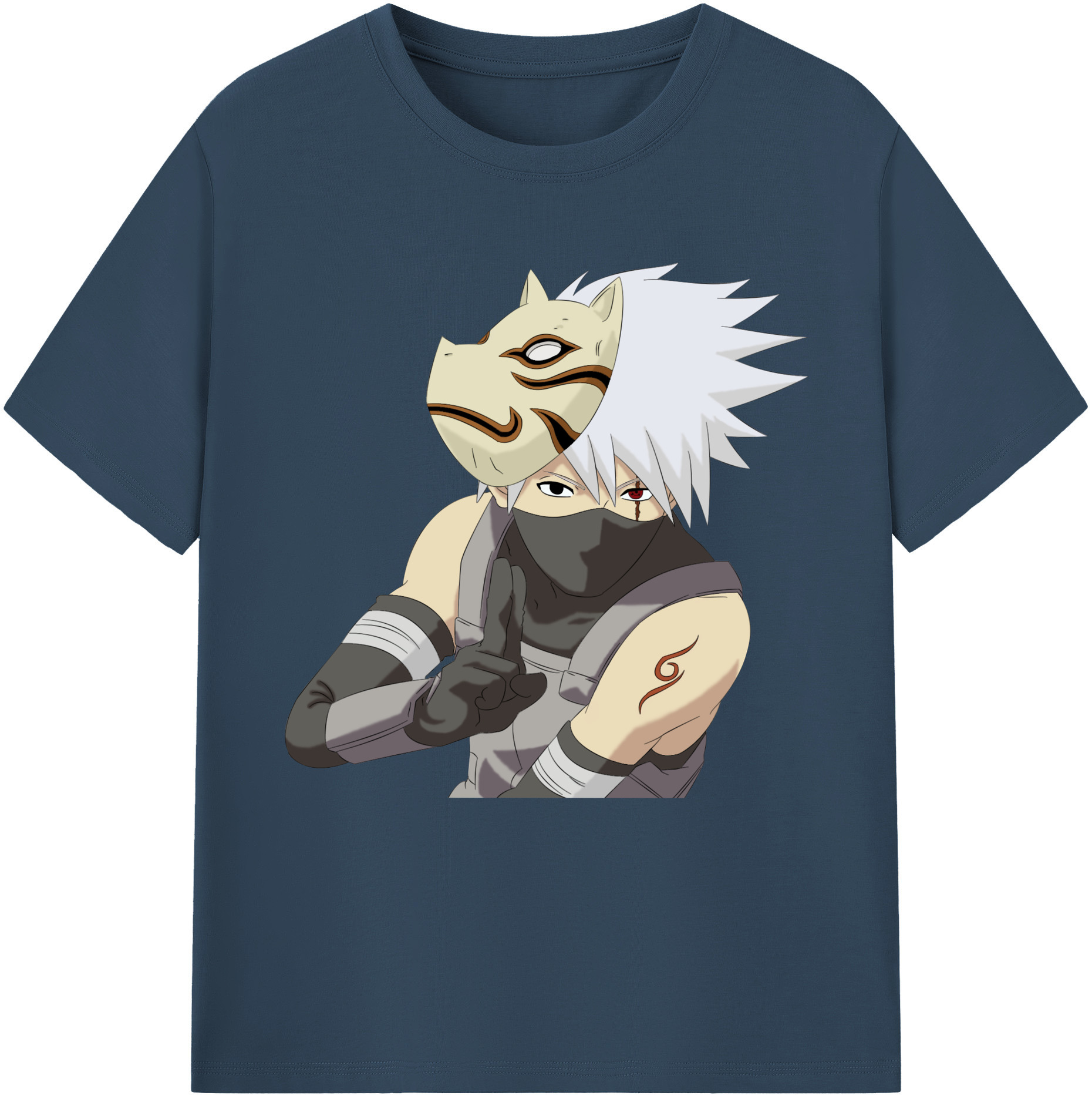 （画像用） NARUTO -ナルト- はたけ カカシ Hatake Kakashi レディースカジュアルプリントTシャツ（綿100％）