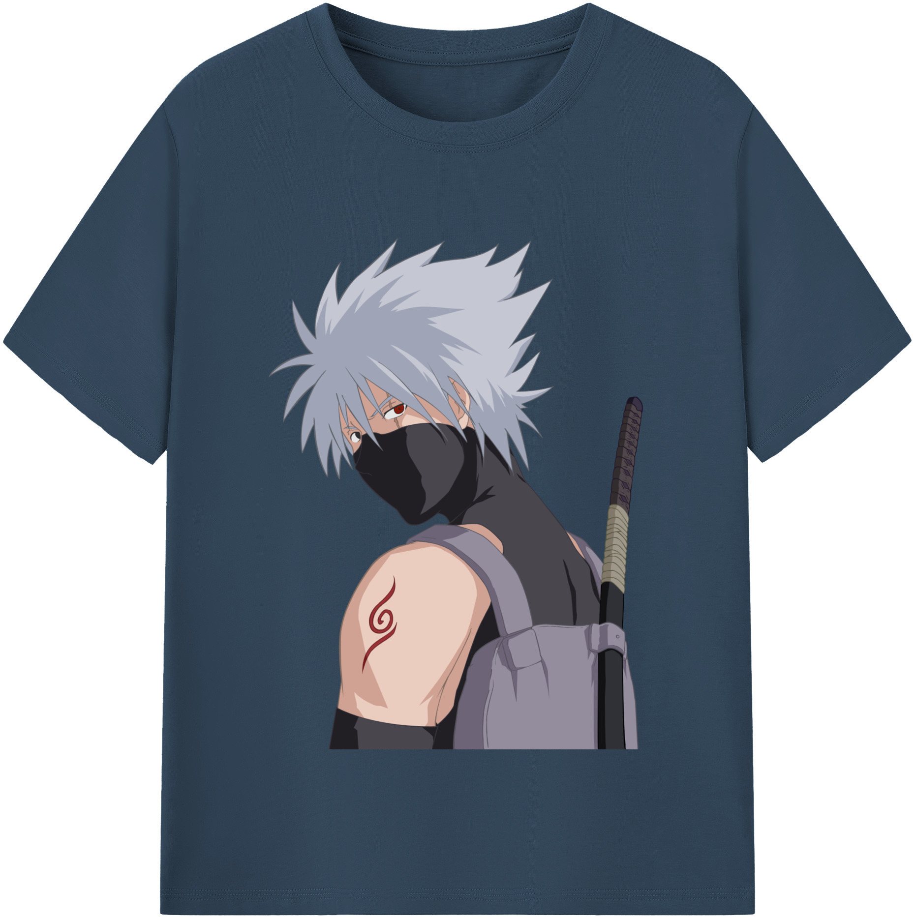 （画像用） NARUTO -ナルト- はたけ カカシ Hatake Kakashi レディースカジュアルプリントTシャツ（綿100％）