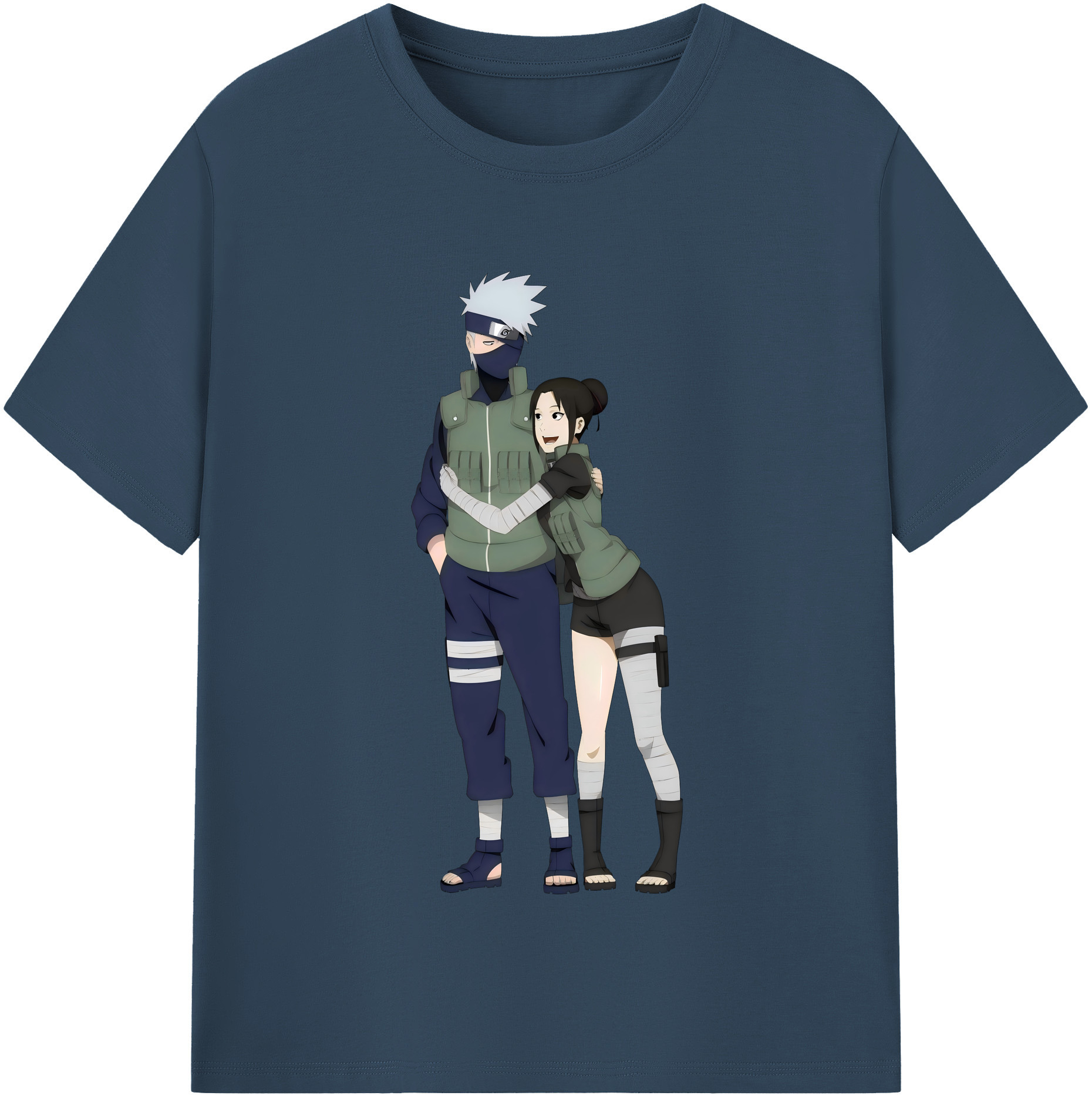 （画像用） NARUTO -ナルト- はたけ カカシ Hatake Kakashi レディースカジュアルプリントTシャツ（綿100％）