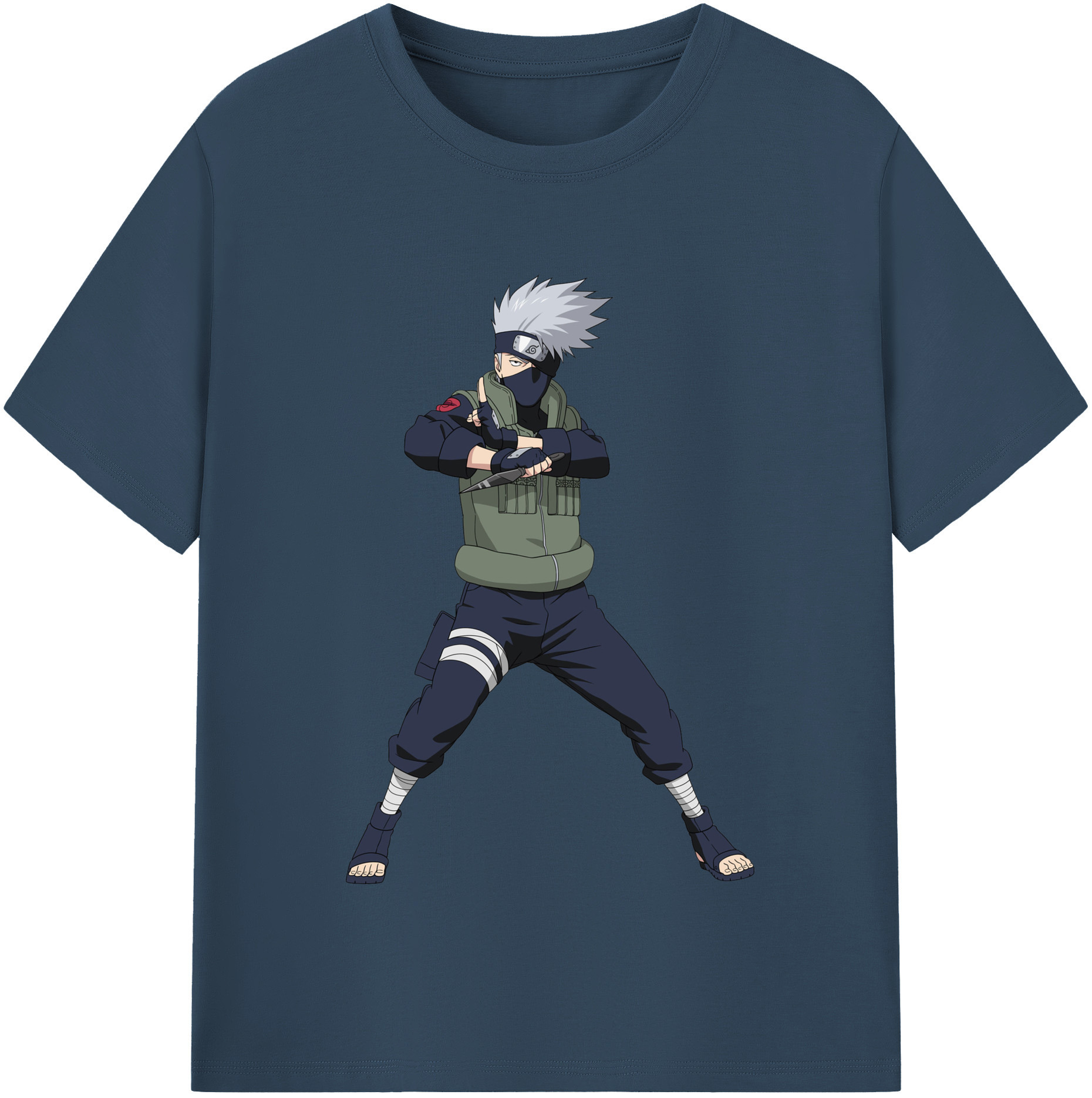 （画像用） NARUTO -ナルト- はたけ カカシ Hatake Kakashi レディースカジュアルプリントTシャツ（綿100％）