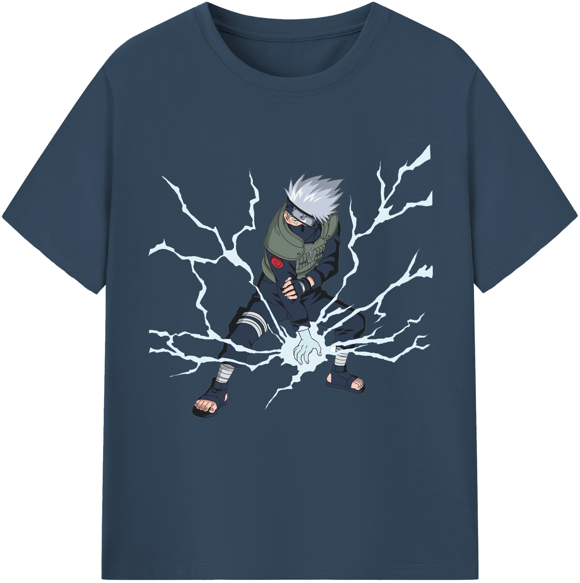 （画像用） NARUTO -ナルト- はたけ カカシ Hatake Kakashi レディースカジュアルプリントTシャツ（綿100％）