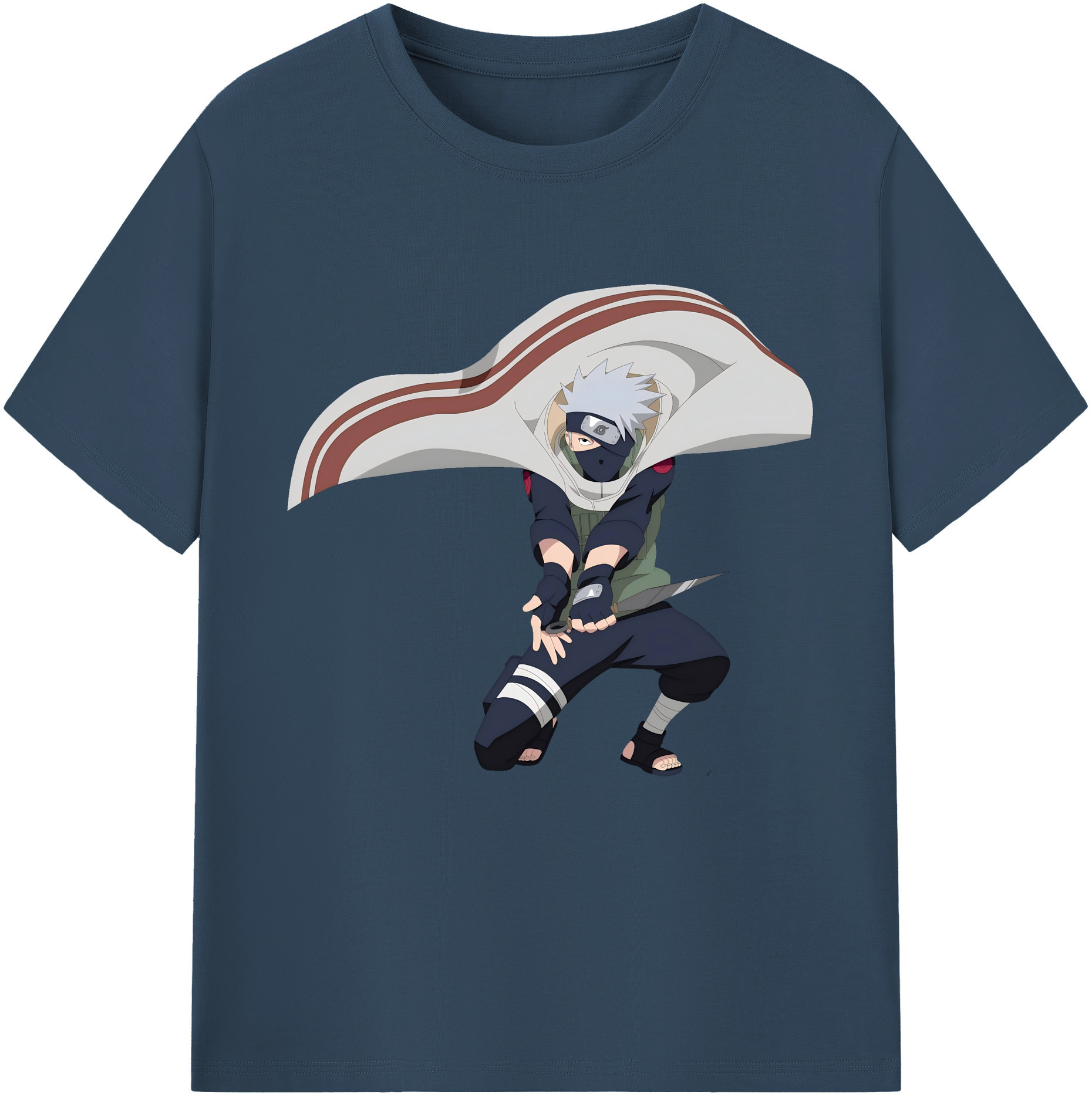 （画像用） NARUTO -ナルト- はたけ カカシ Hatake Kakashi レディースカジュアルプリントTシャツ（綿100％）