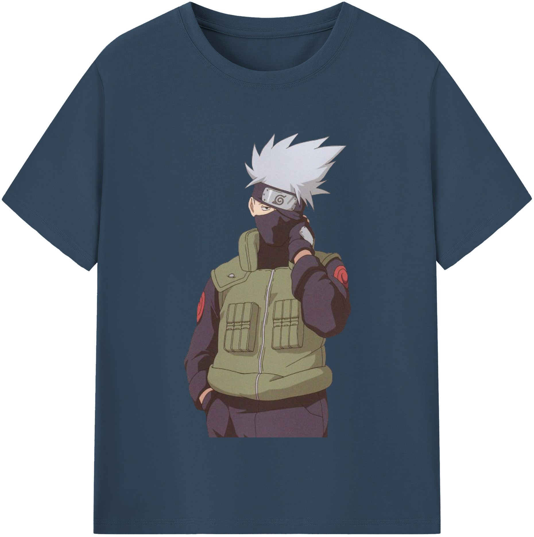 （画像用） NARUTO -ナルト- はたけ カカシ Hatake Kakashi レディースカジュアルプリントTシャツ（綿100％）