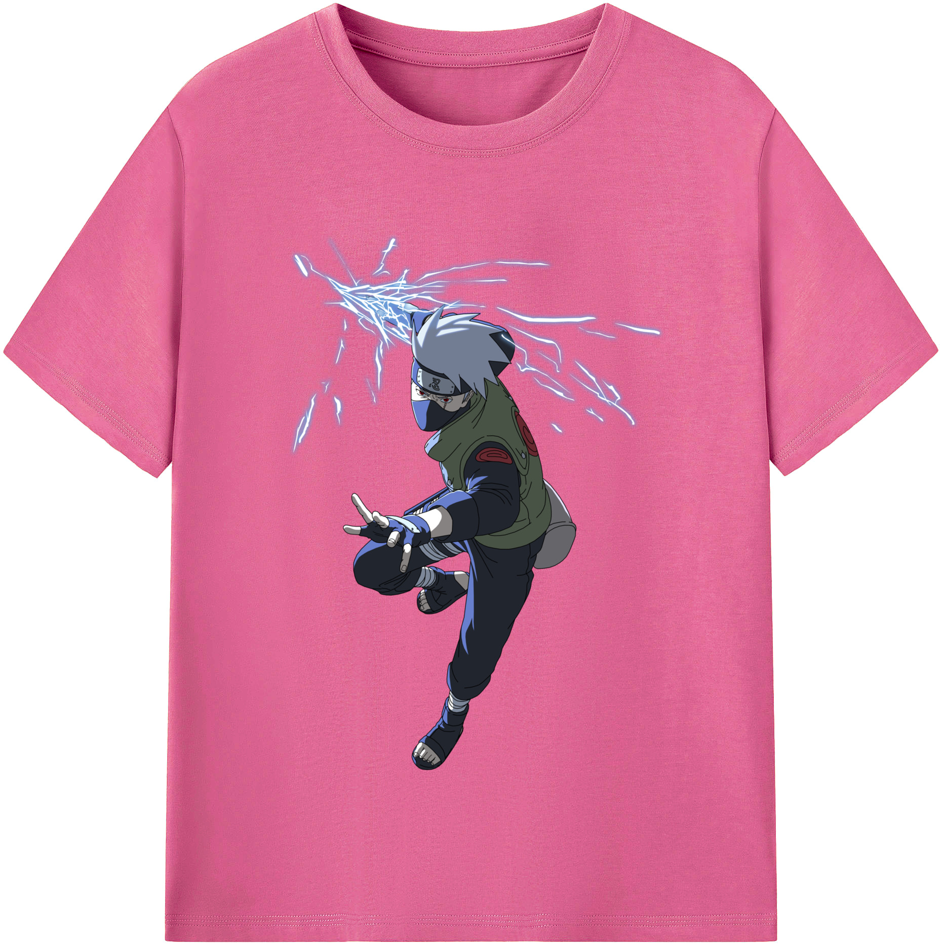 （画像用） NARUTO -ナルト- はたけ カカシ Hatake Kakashi レディースカジュアルプリントTシャツ（綿100％）