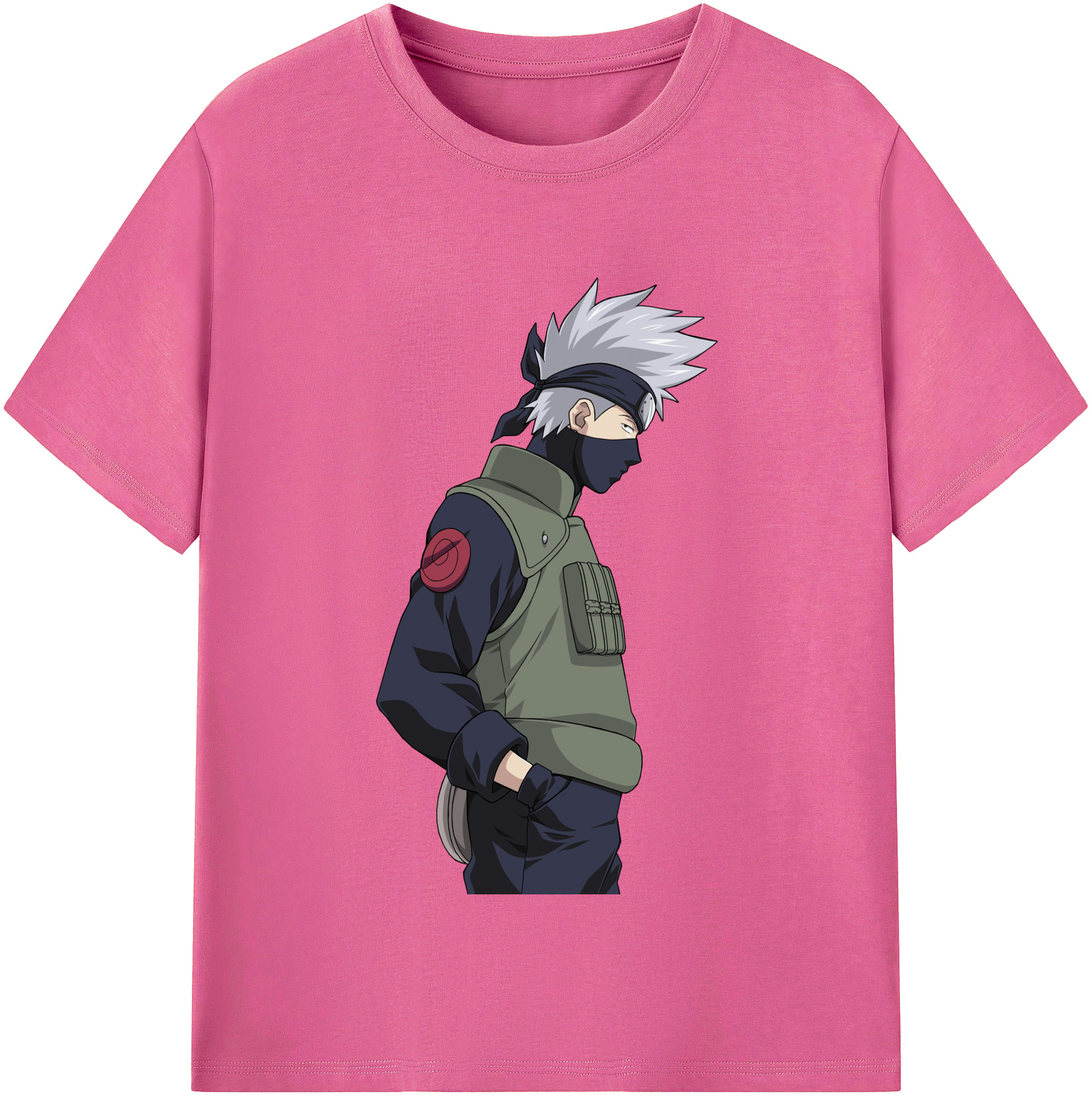 （画像用） NARUTO -ナルト- はたけ カカシ Hatake Kakashi レディースカジュアルプリントTシャツ（綿100％）