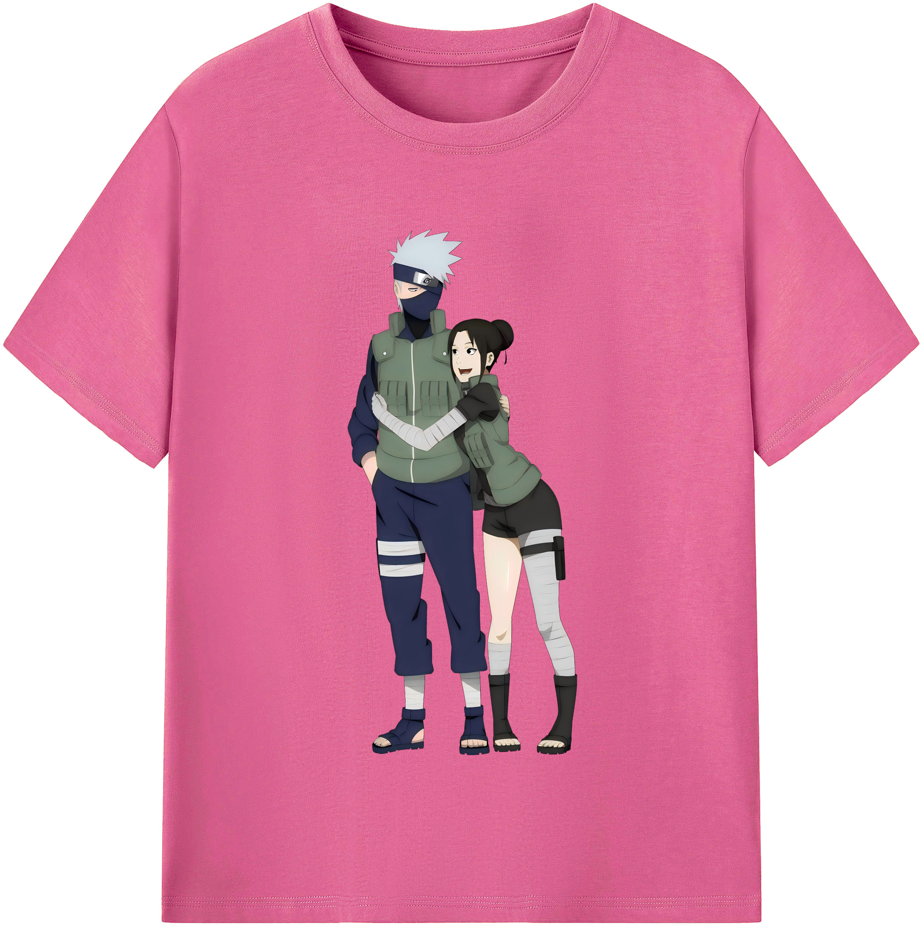 （画像用） NARUTO -ナルト- はたけ カカシ Hatake Kakashi レディースカジュアルプリントTシャツ（綿100％）