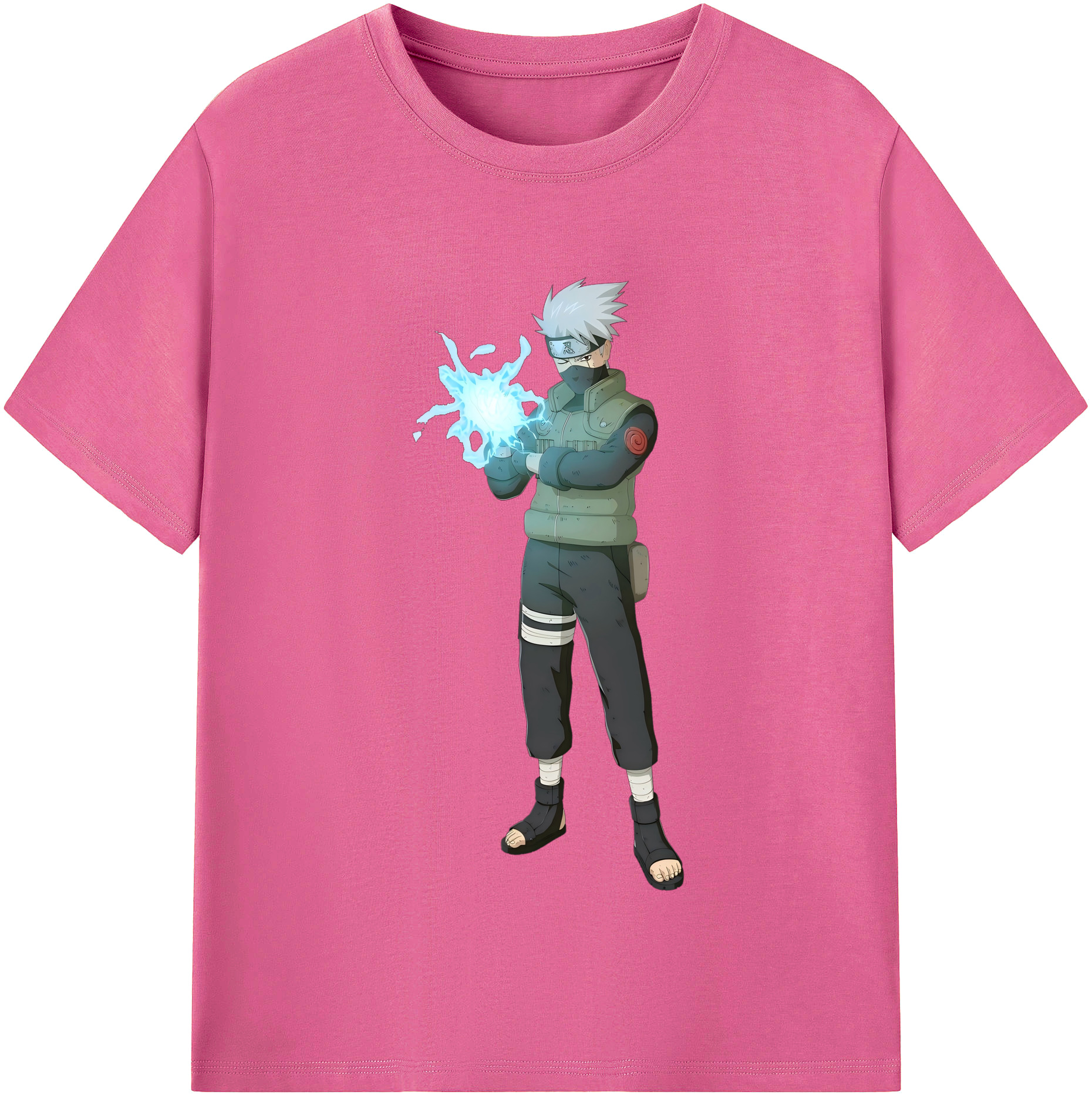（画像用） NARUTO -ナルト- はたけ カカシ Hatake Kakashi レディースカジュアルプリントTシャツ（綿100％）