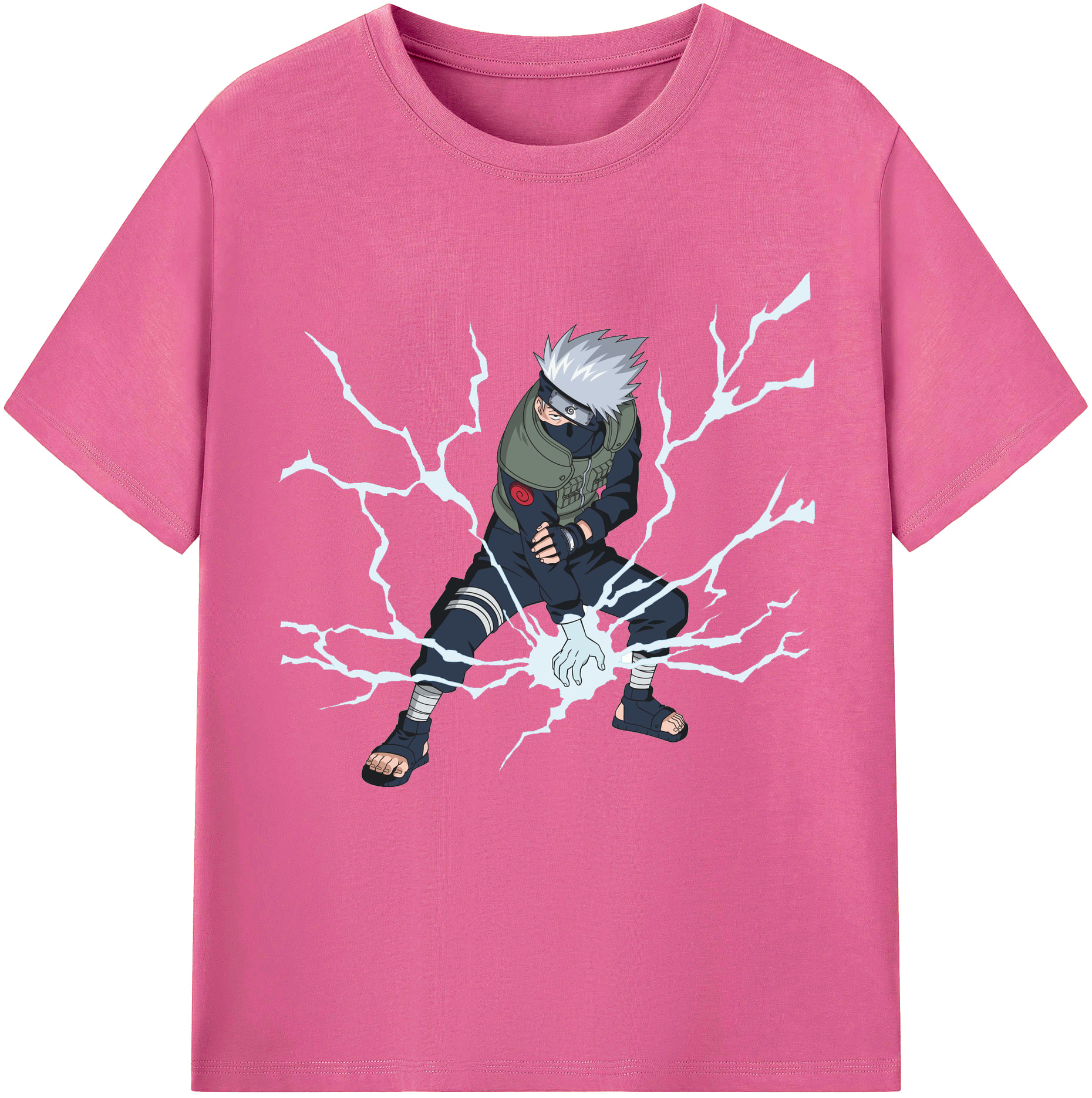 （画像用） NARUTO -ナルト- はたけ カカシ Hatake Kakashi レディースカジュアルプリントTシャツ（綿100％）