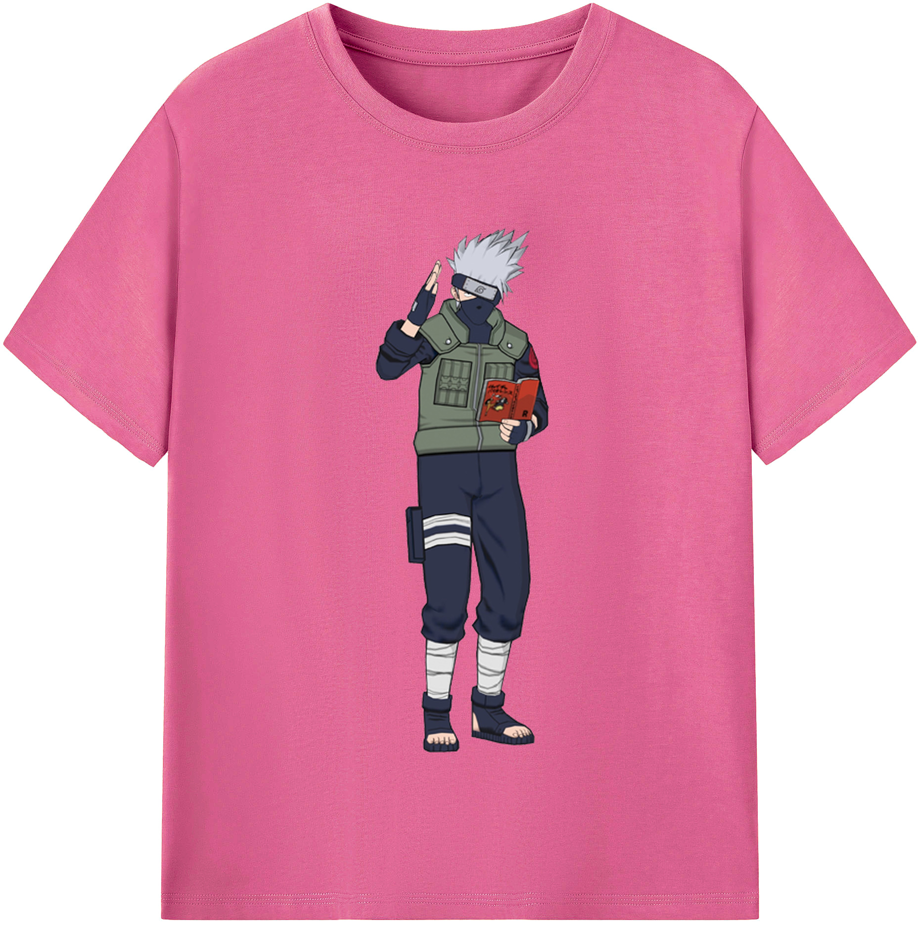 （画像用） NARUTO -ナルト- はたけ カカシ Hatake Kakashi レディースカジュアルプリントTシャツ（綿100％）