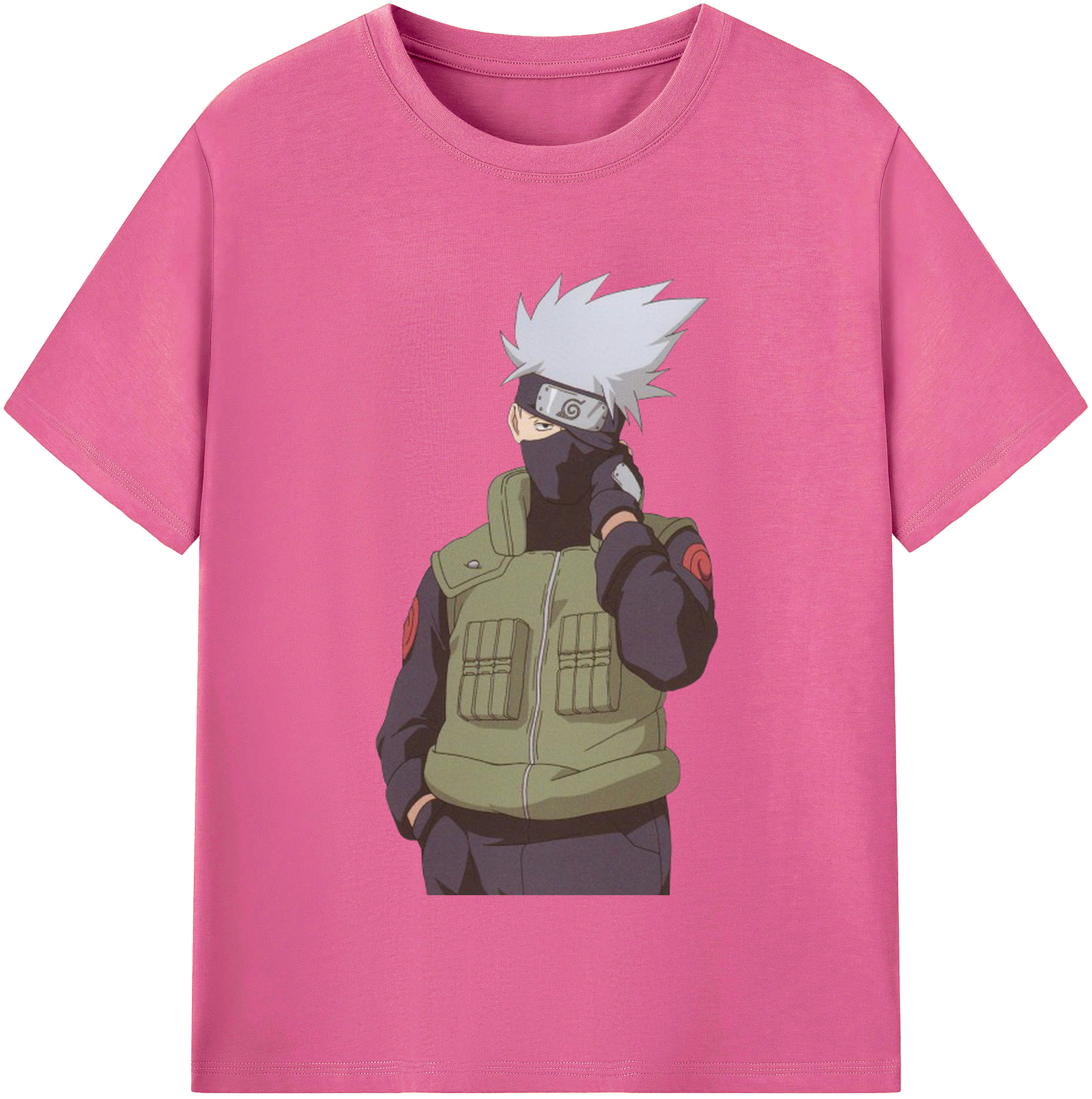 （画像用） NARUTO -ナルト- はたけ カカシ Hatake Kakashi レディースカジュアルプリントTシャツ（綿100％）