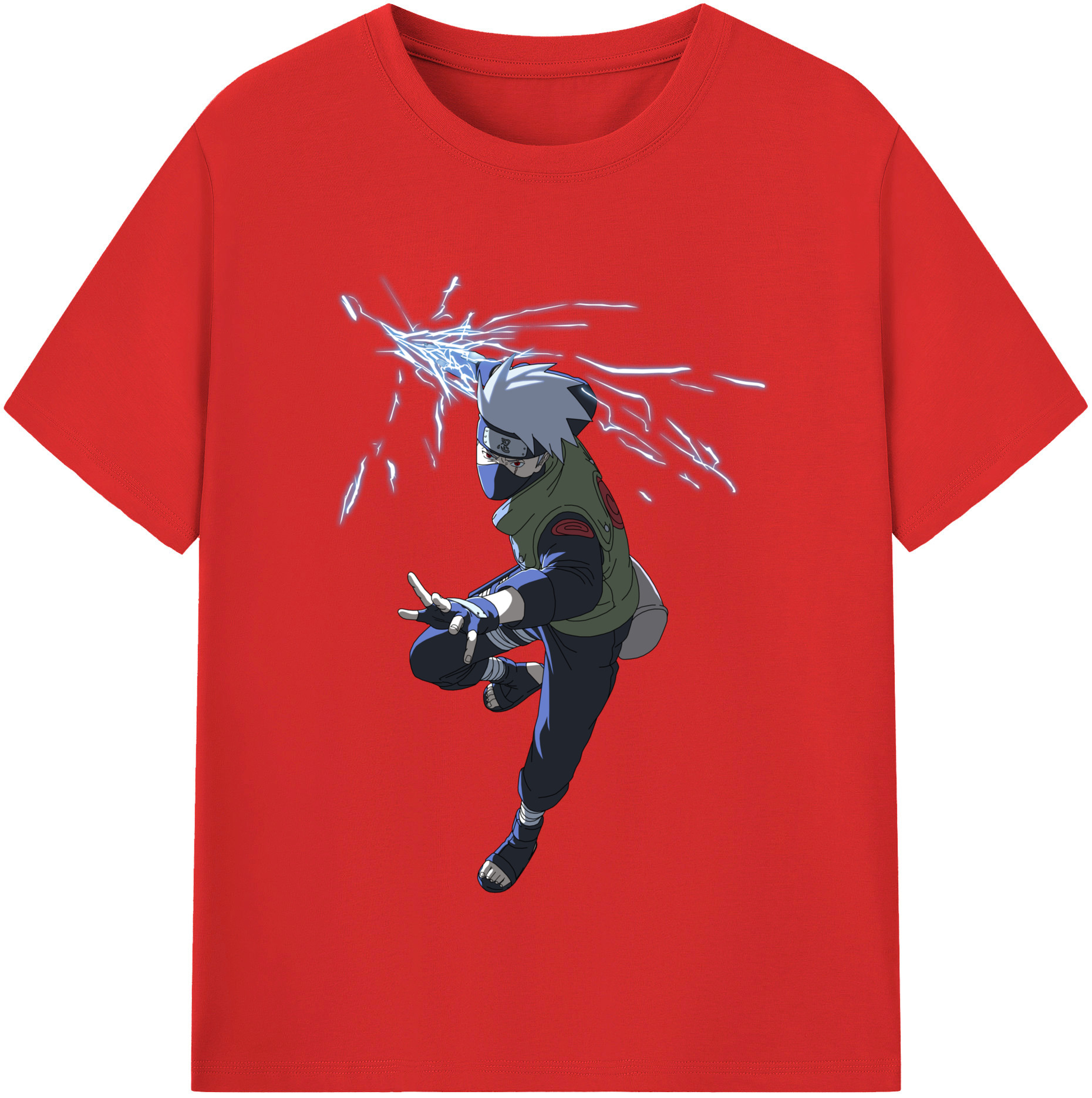 （画像用） NARUTO -ナルト- はたけ カカシ Hatake Kakashi レディースカジュアルプリントTシャツ（綿100％）