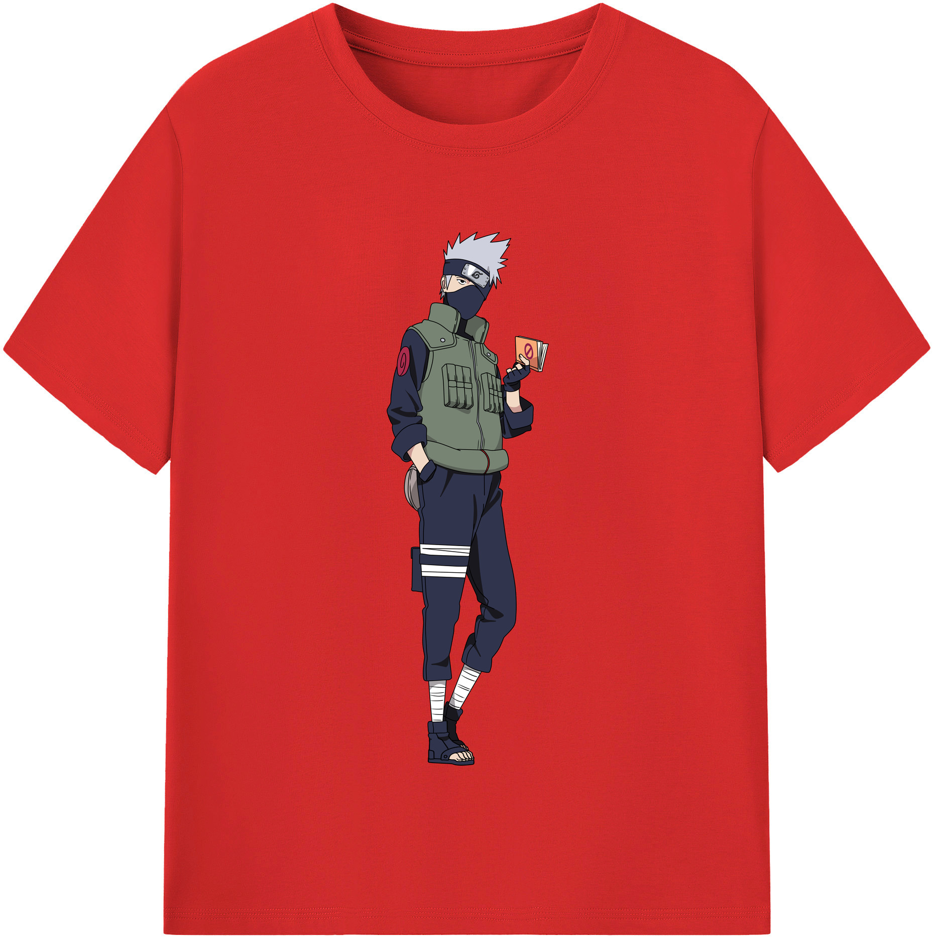 （画像用） NARUTO -ナルト- はたけ カカシ Hatake Kakashi レディースカジュアルプリントTシャツ（綿100％）