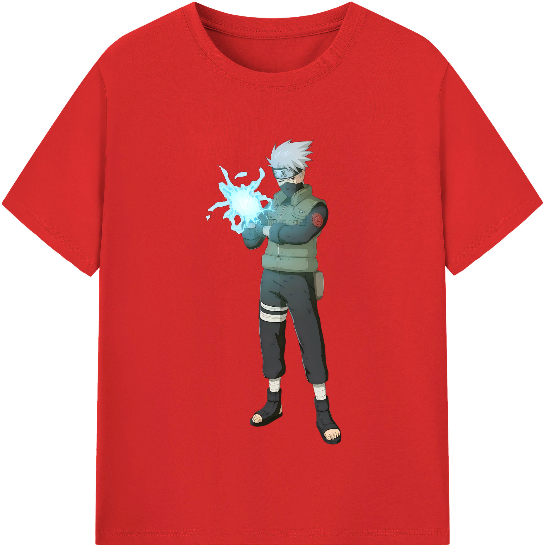 （画像用） NARUTO -ナルト- はたけ カカシ Hatake Kakashi レディースカジュアルプリントTシャツ（綿100％）