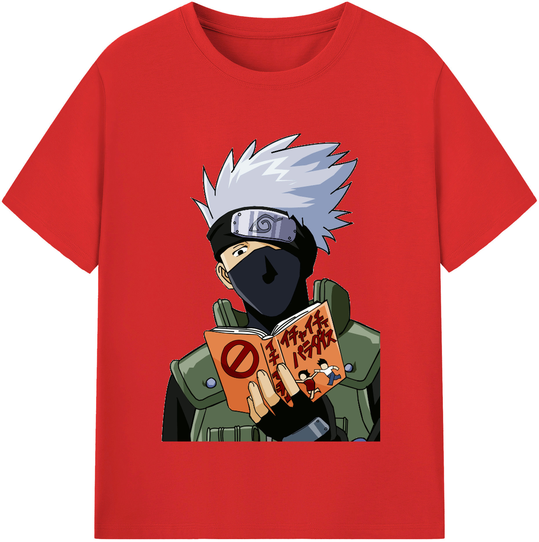 （画像用） NARUTO -ナルト- はたけ カカシ Hatake Kakashi レディースカジュアルプリントTシャツ（綿100％）