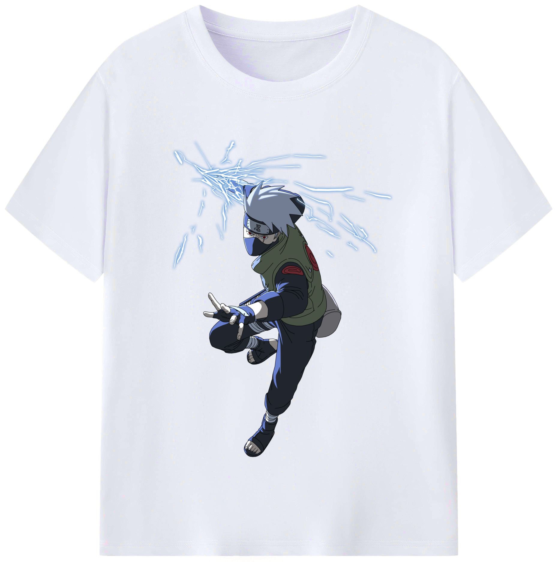 （画像用） NARUTO -ナルト- はたけ カカシ Hatake Kakashi レディースカジュアルプリントTシャツ（綿100％）