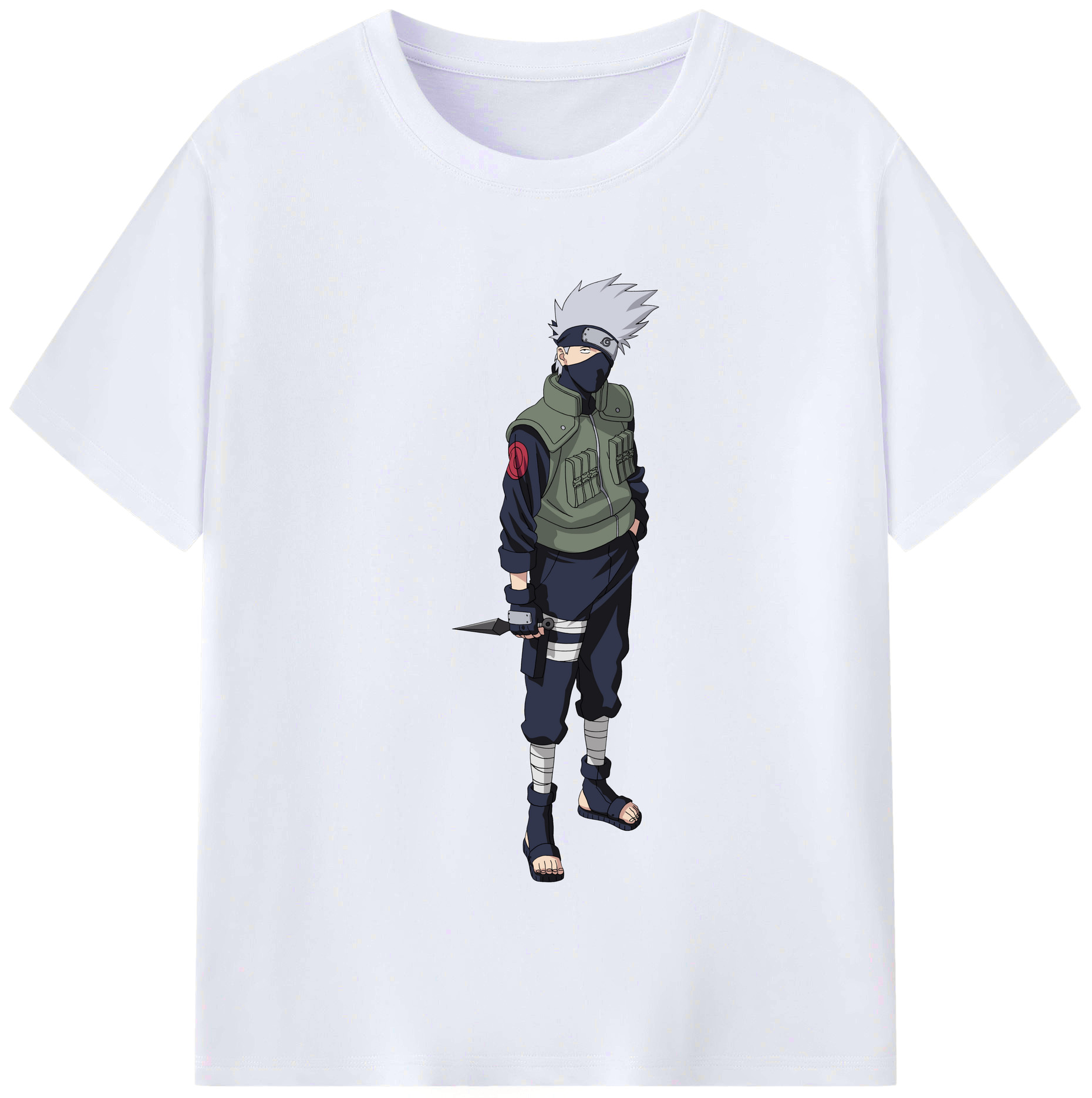 （画像用） NARUTO -ナルト- はたけ カカシ Hatake Kakashi レディースカジュアルプリントTシャツ（綿100％）