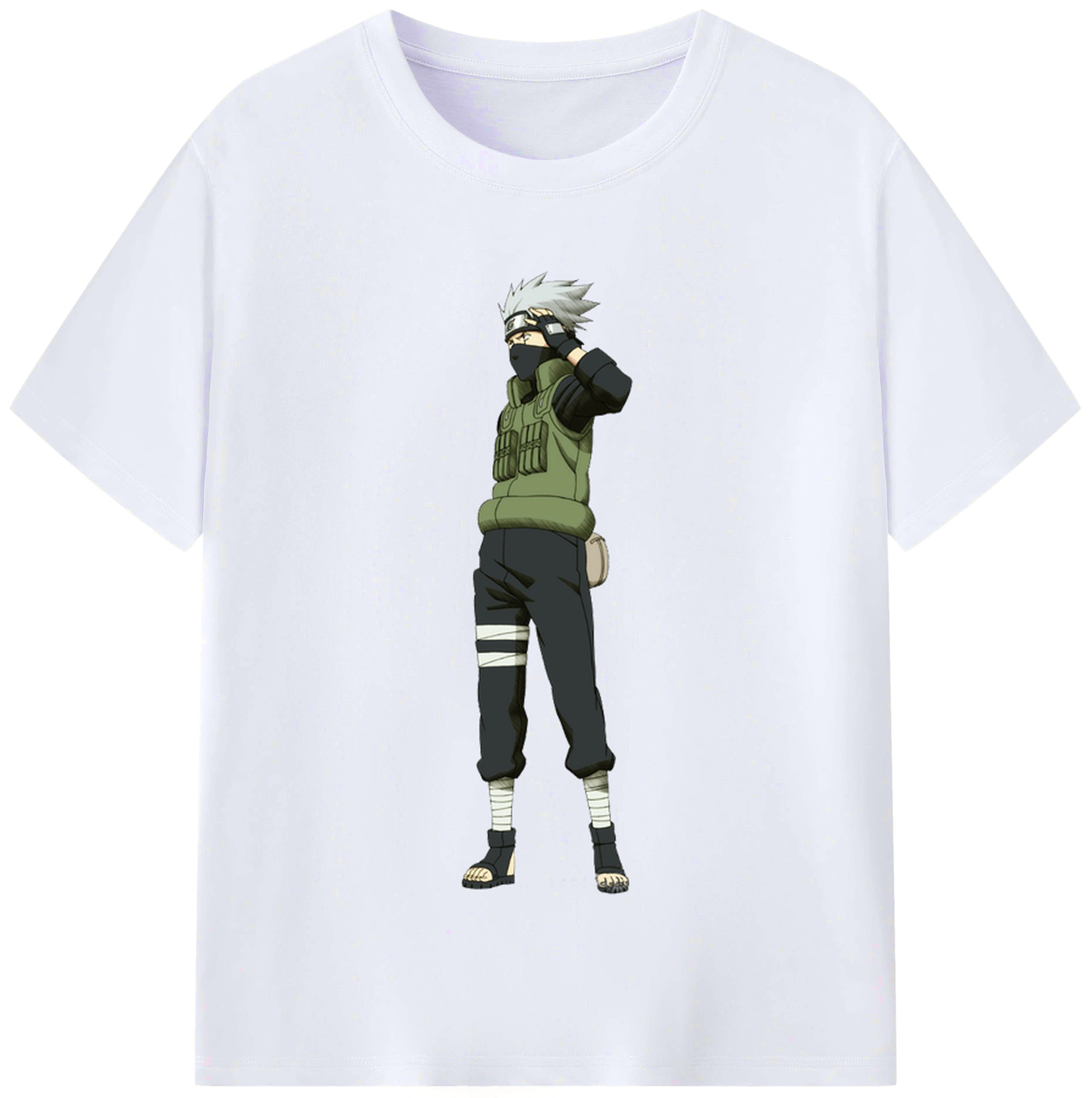 （画像用） NARUTO -ナルト- はたけ カカシ Hatake Kakashi レディースカジュアルプリントTシャツ（綿100％）