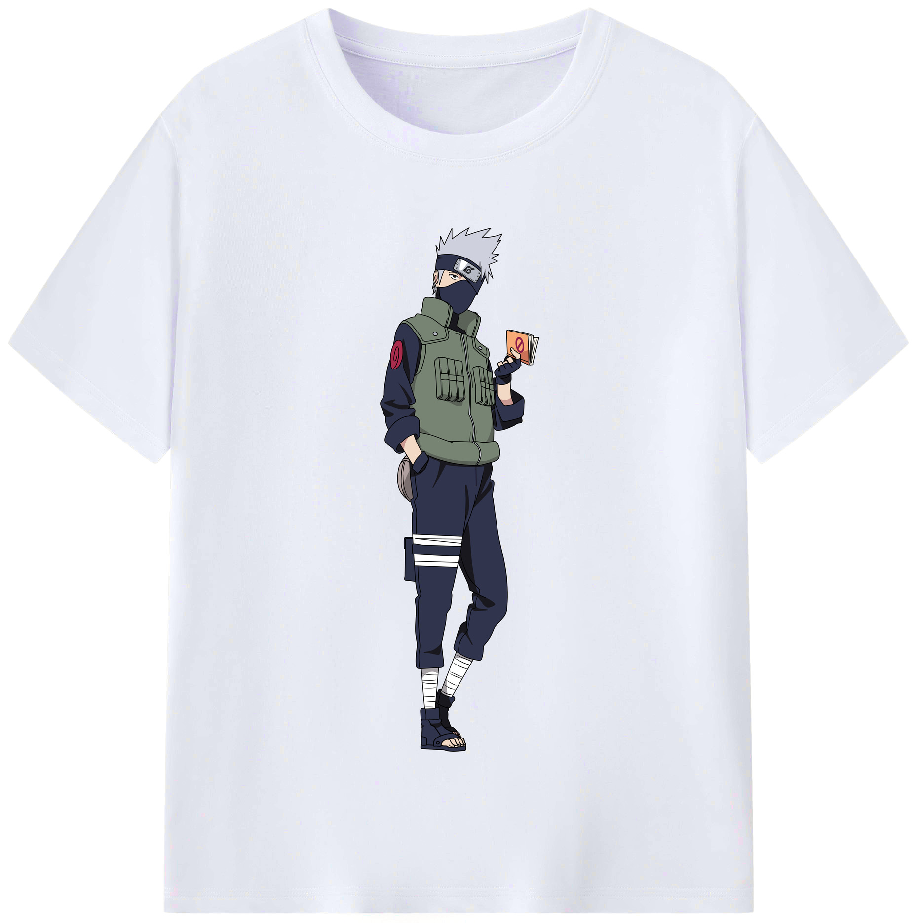 （画像用） NARUTO -ナルト- はたけ カカシ Hatake Kakashi レディースカジュアルプリントTシャツ（綿100％）