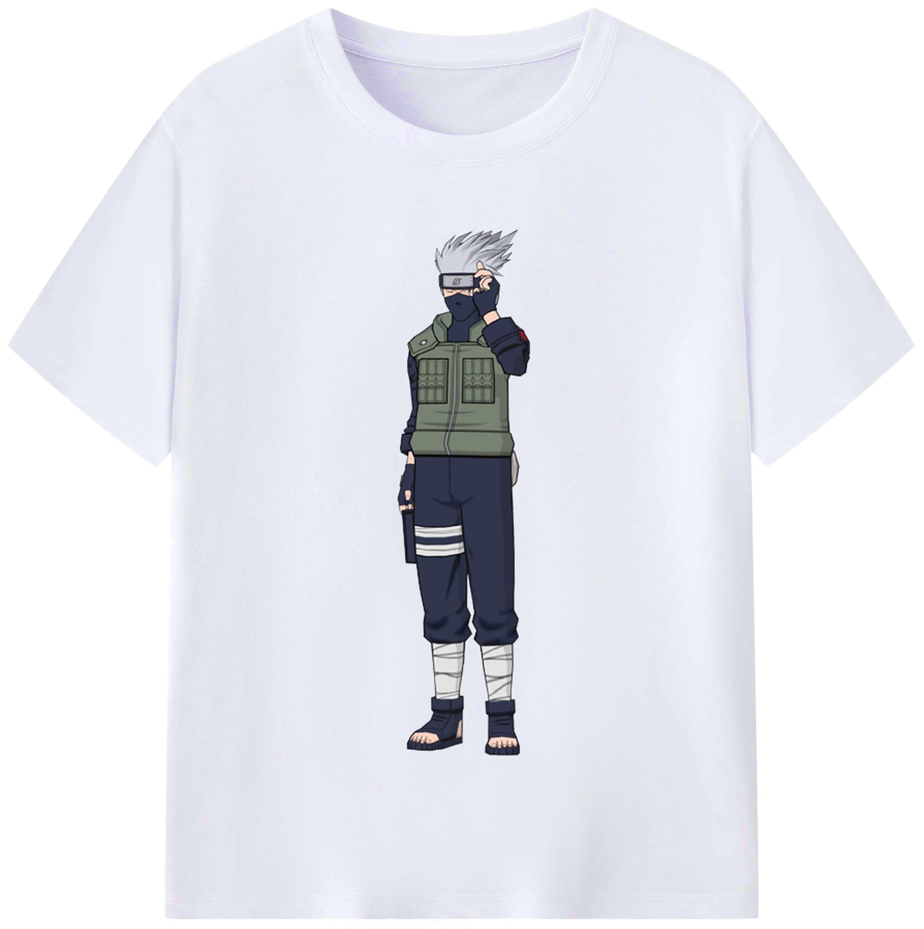（画像用） NARUTO -ナルト- はたけ カカシ Hatake Kakashi レディースカジュアルプリントTシャツ（綿100％）