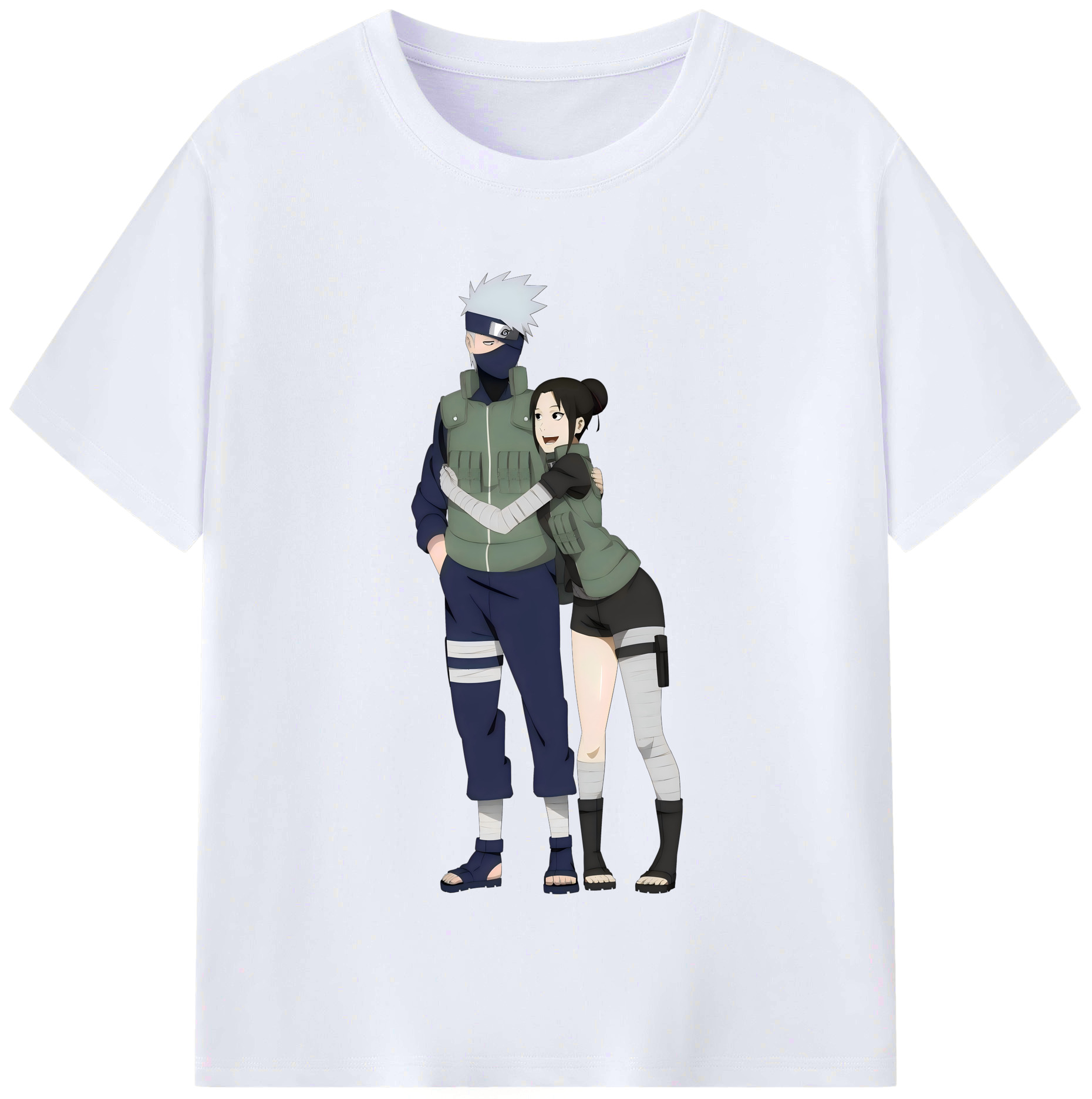 （画像用） NARUTO -ナルト- はたけ カカシ Hatake Kakashi レディースカジュアルプリントTシャツ（綿100％）
