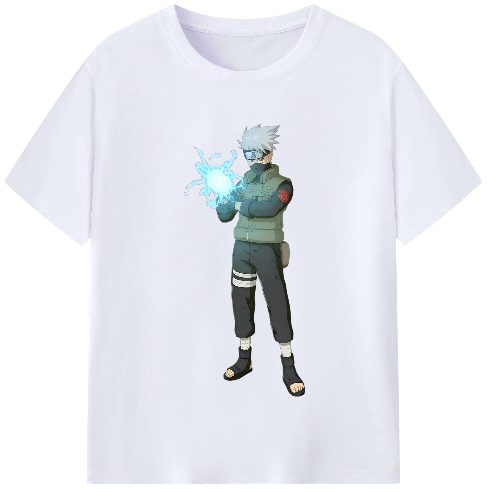 （画像用） NARUTO -ナルト- はたけ カカシ Hatake Kakashi レディースカジュアルプリントTシャツ（綿100％）