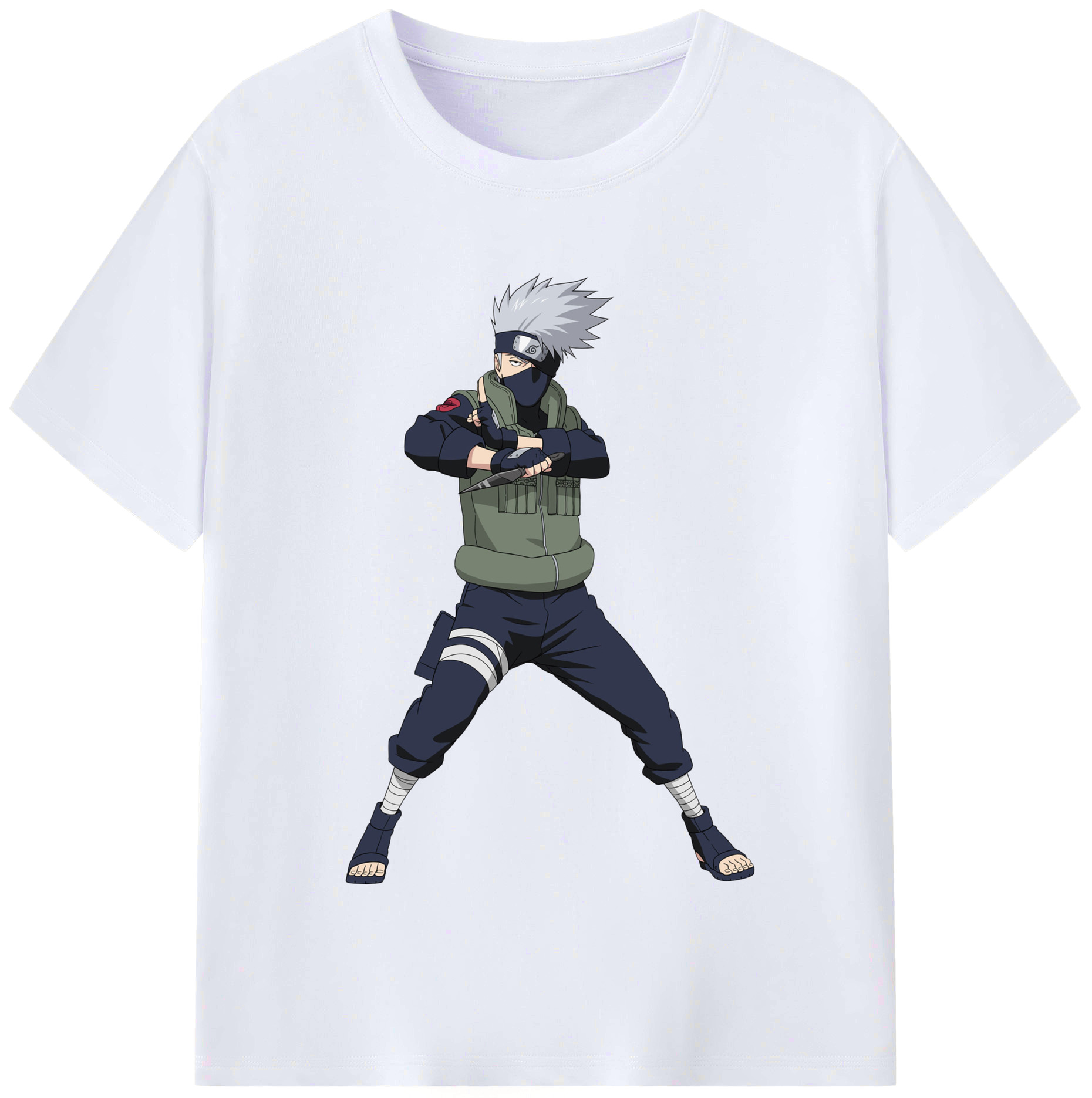 （画像用） NARUTO -ナルト- はたけ カカシ Hatake Kakashi レディースカジュアルプリントTシャツ（綿100％）