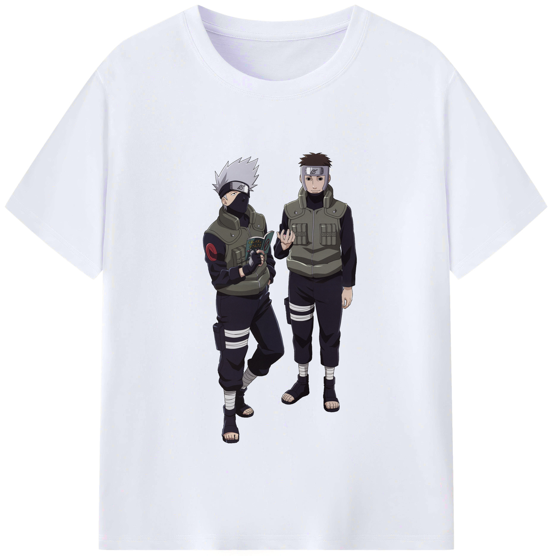 （画像用） NARUTO -ナルト- はたけ カカシ Hatake Kakashi レディースカジュアルプリントTシャツ（綿100％）