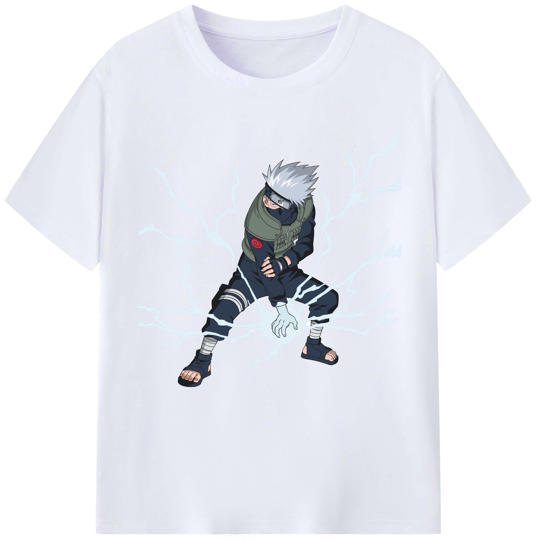 （画像用） NARUTO -ナルト- はたけ カカシ Hatake Kakashi レディースカジュアルプリントTシャツ（綿100％）