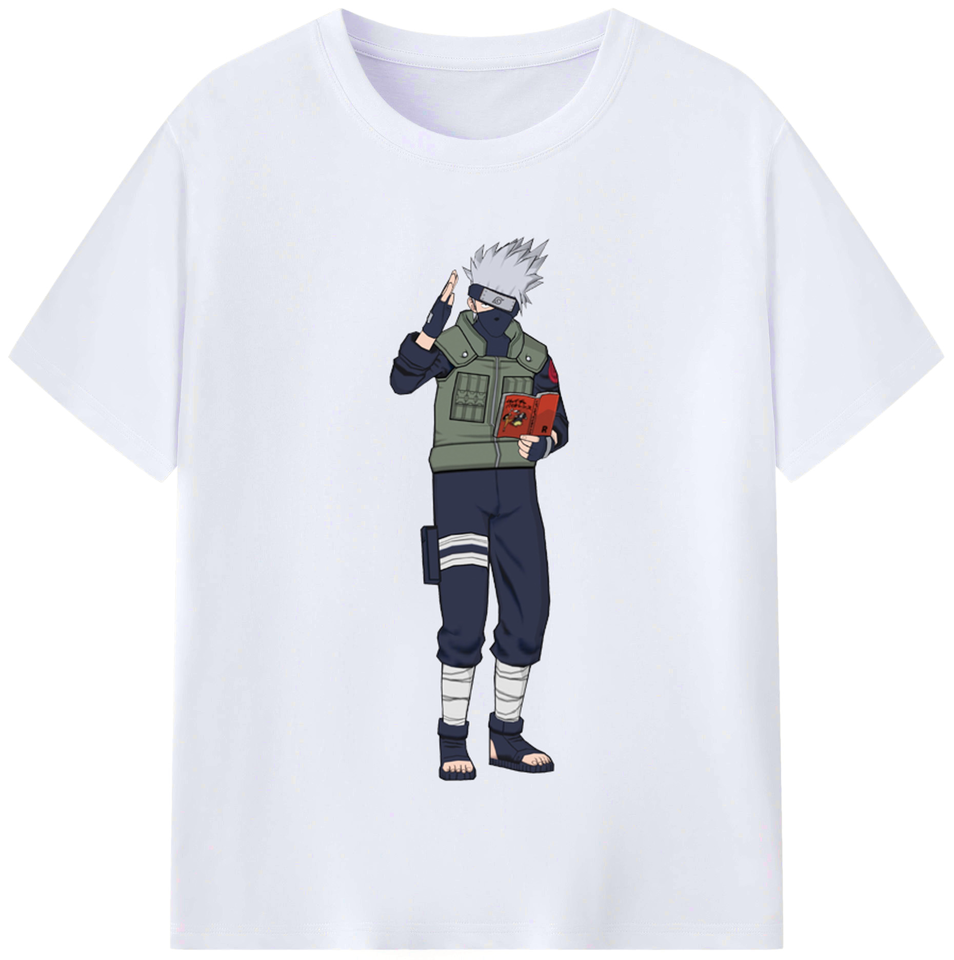 （画像用） NARUTO -ナルト- はたけ カカシ Hatake Kakashi レディースカジュアルプリントTシャツ（綿100％）