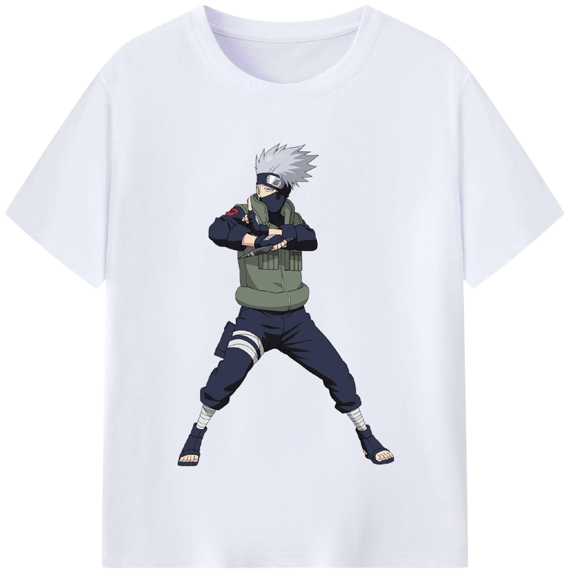 （画像用） NARUTO -ナルト- はたけ カカシ Hatake Kakashi レディースカジュアルプリントTシャツ（綿100％）