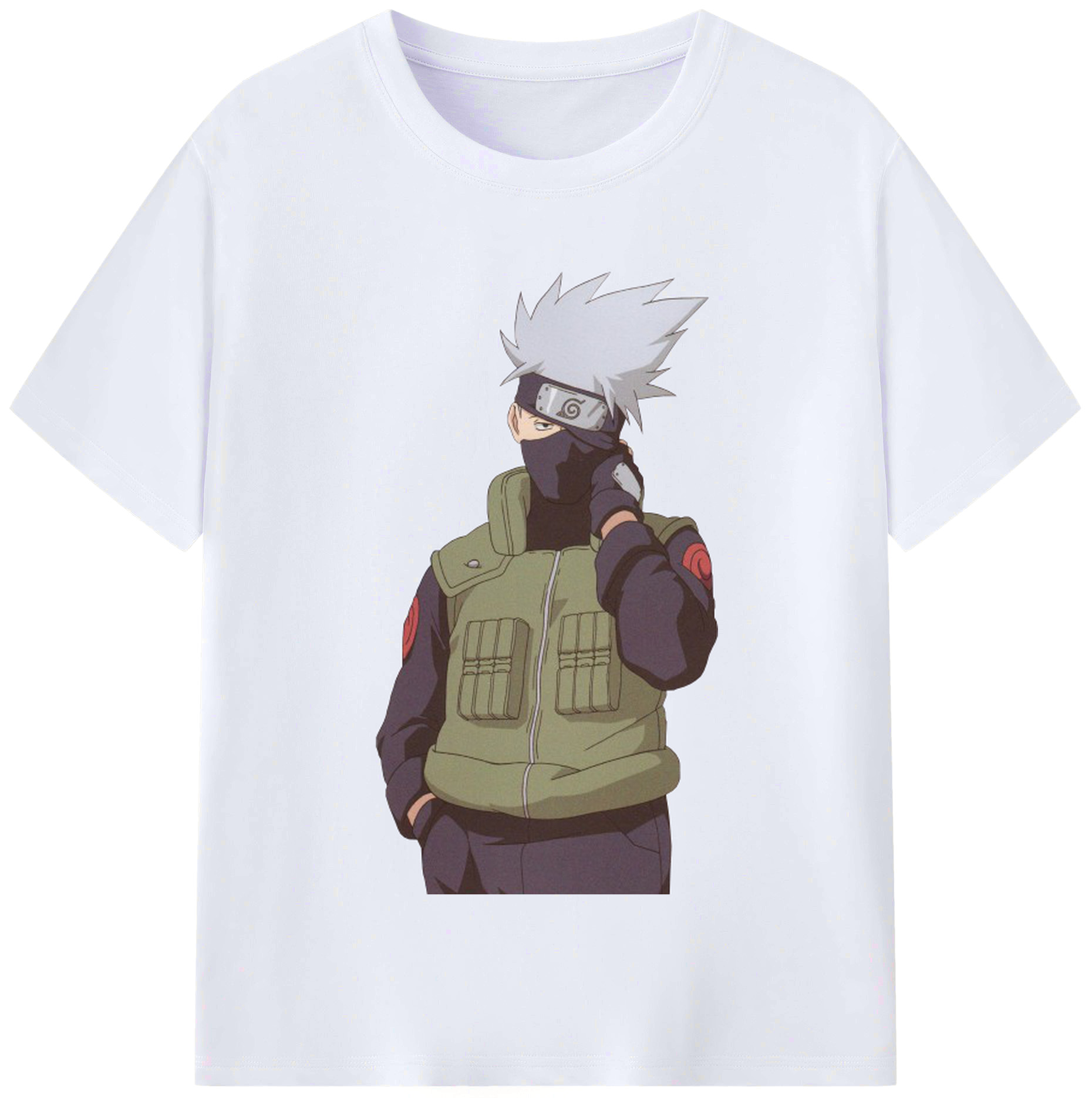 （画像用） NARUTO -ナルト- はたけ カカシ Hatake Kakashi レディースカジュアルプリントTシャツ（綿100％）