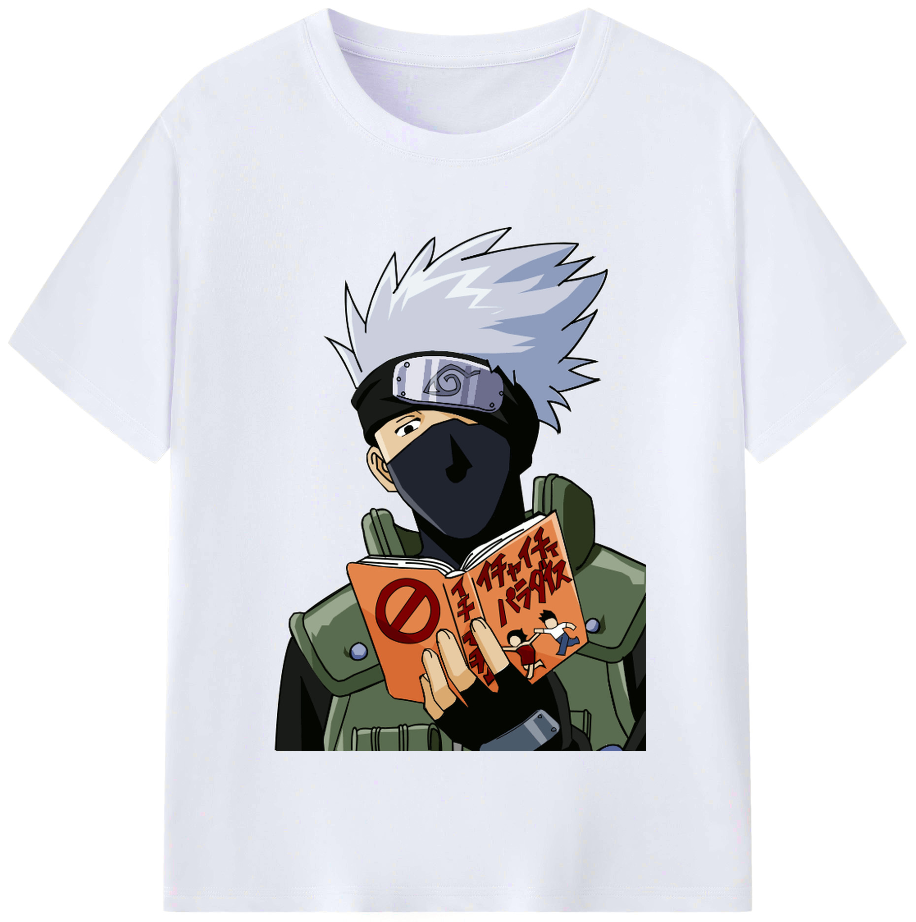 （画像用） NARUTO -ナルト- はたけ カカシ Hatake Kakashi レディースカジュアルプリントTシャツ（綿100％）