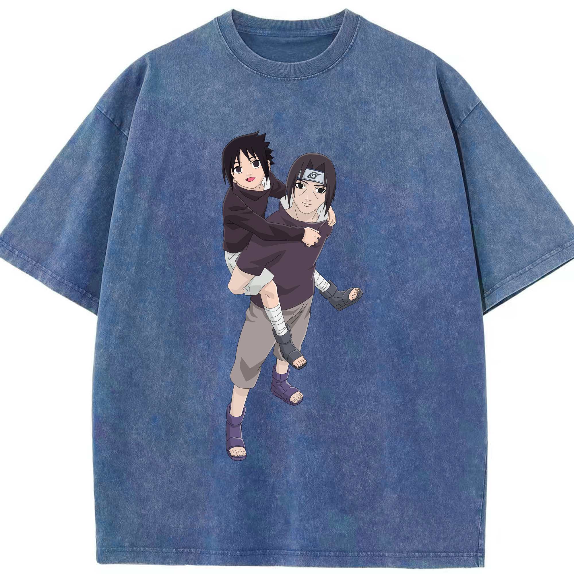 （画像用） NARUTO -ナルト- うちは イタチ Uchiha Itachi 綿100% ヴィンテージ風 半袖Tシャツ（フロントプリント）