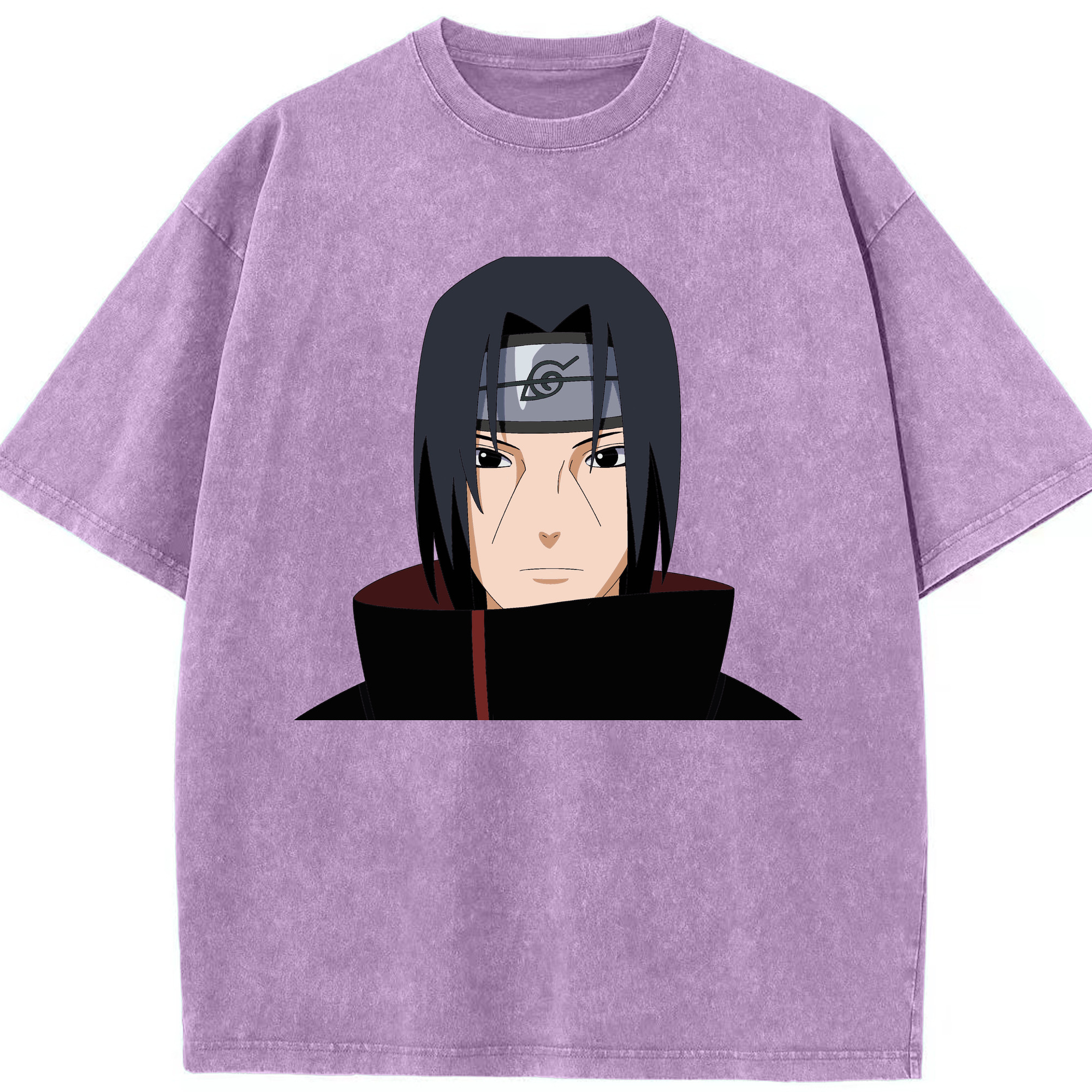 （画像用） NARUTO -ナルト- うちは イタチ Uchiha Itachi 綿100% ヴィンテージ風 半袖Tシャツ（フロントプリント）