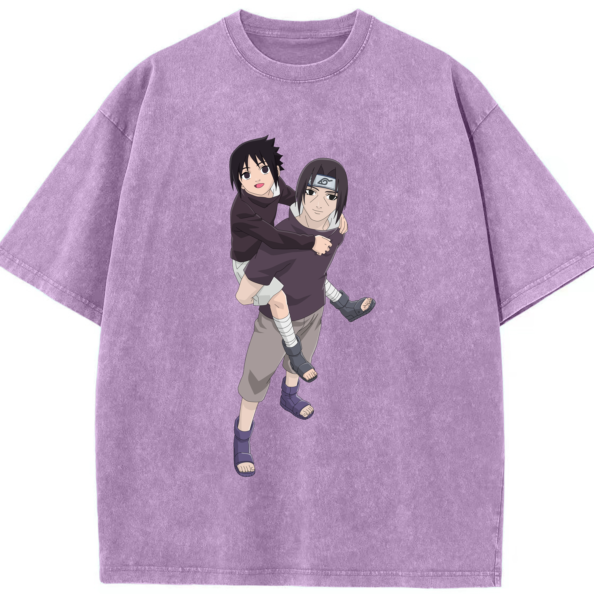 （画像用） NARUTO -ナルト- うちは イタチ Uchiha Itachi 綿100% ヴィンテージ風 半袖Tシャツ（フロントプリント）