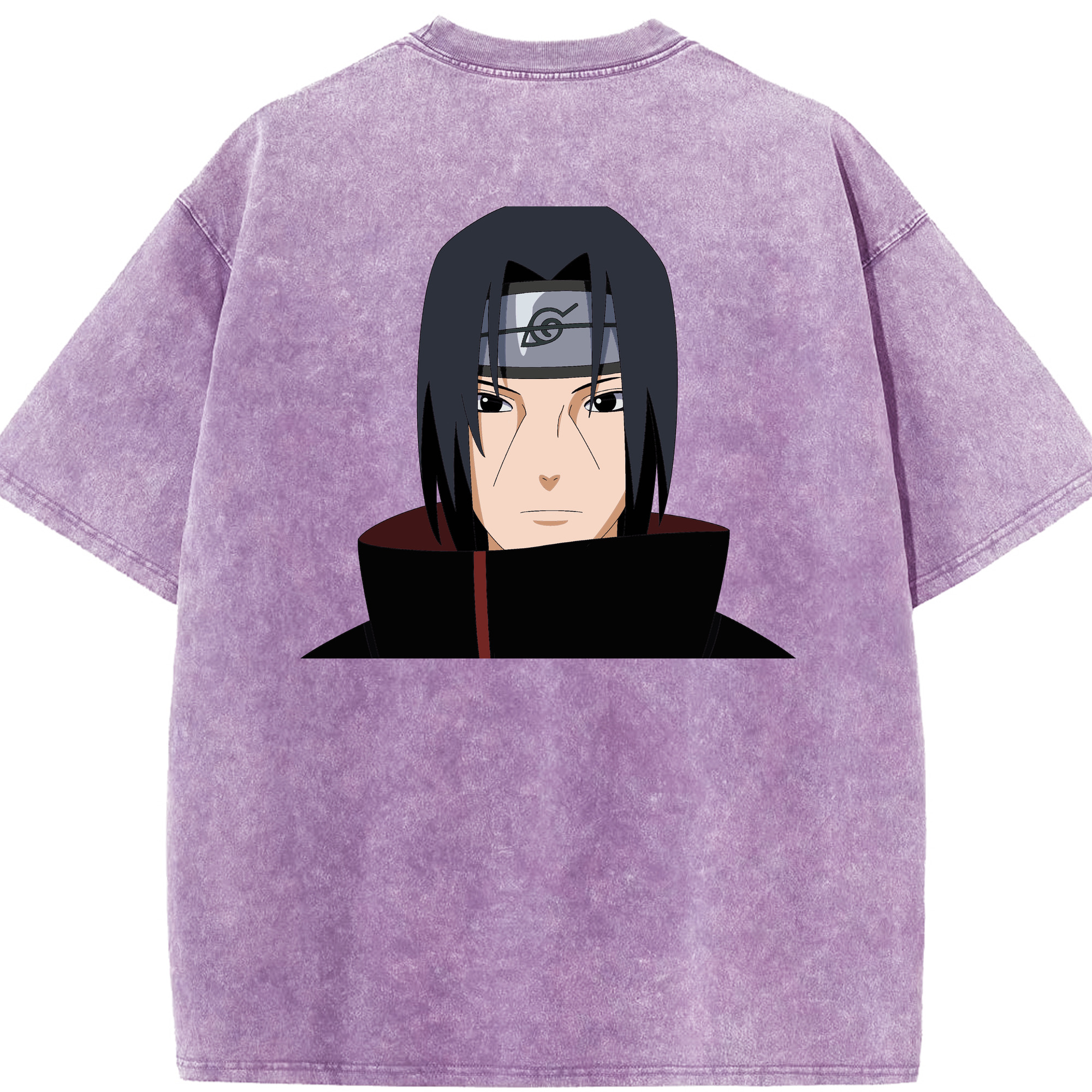 （画像用） NARUTO -ナルト- うちは イタチ Uchiha Itachi 綿100% ヴィンテージ風 半袖Tシャツ（背面プリント）