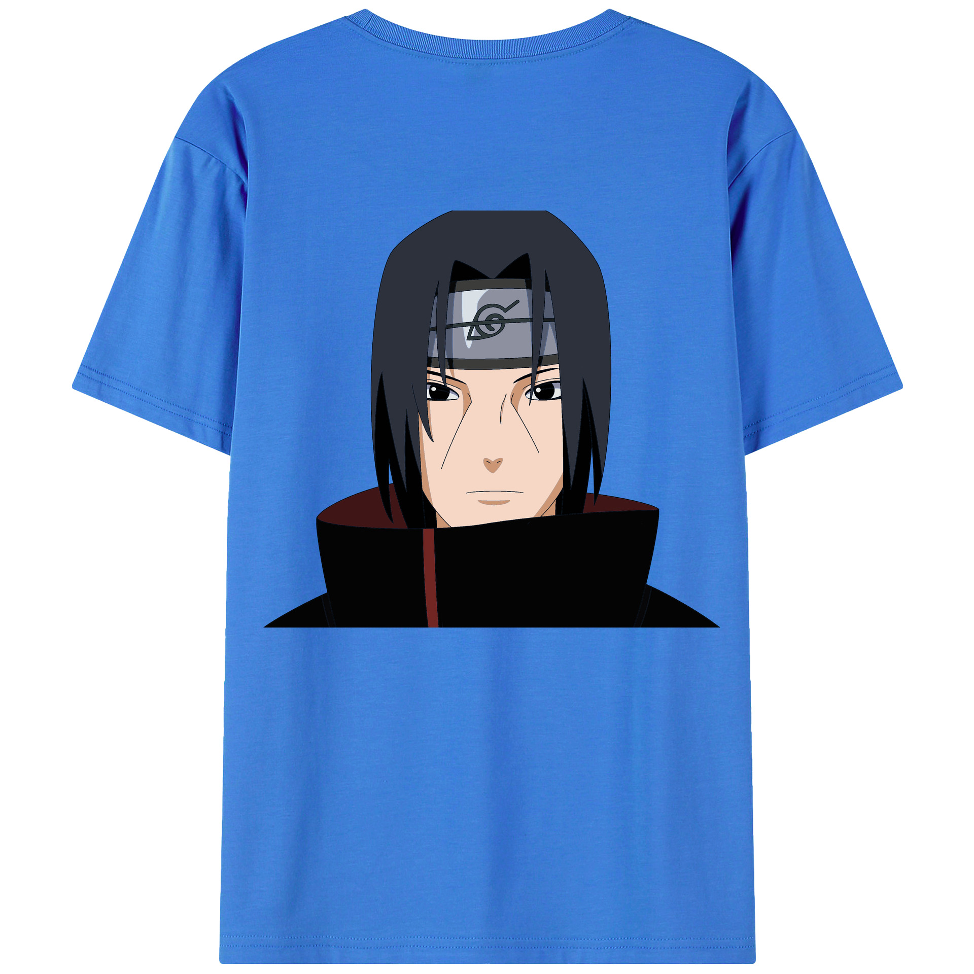 （画像用） NARUTO -ナルト- うちは イタチ Uchiha Itachi 綿100％ メンズ半袖Tシャツ（バックプリント） 通気性