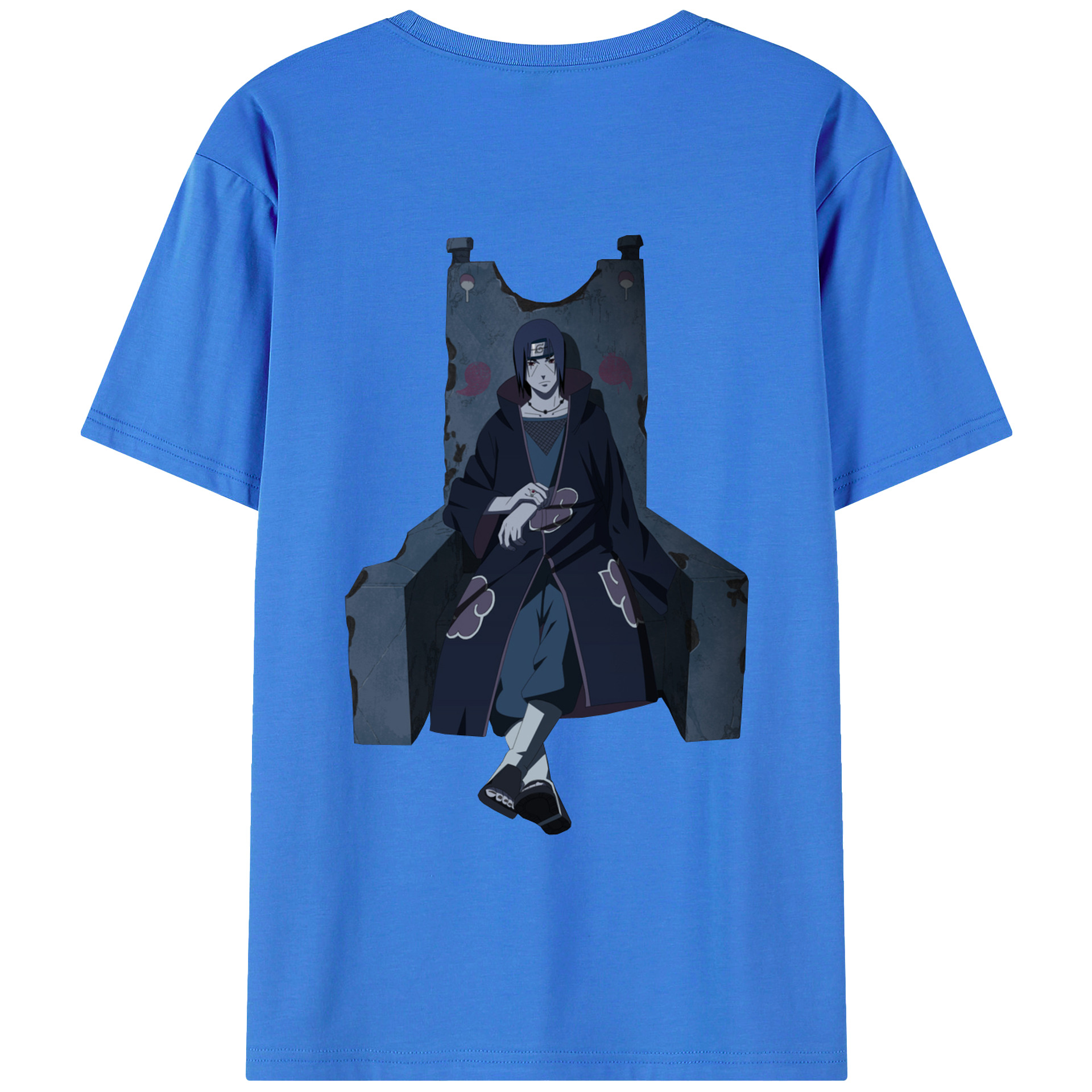 （画像用） NARUTO -ナルト- うちは イタチ Uchiha Itachi 綿100％ メンズ半袖Tシャツ（バックプリント） 通気性