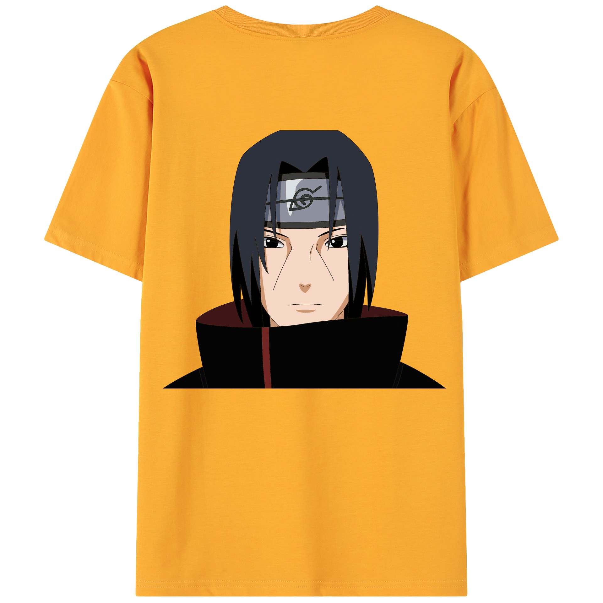 （画像用） NARUTO -ナルト- うちは イタチ Uchiha Itachi 綿100％ メンズ半袖Tシャツ（バックプリント） 通気性