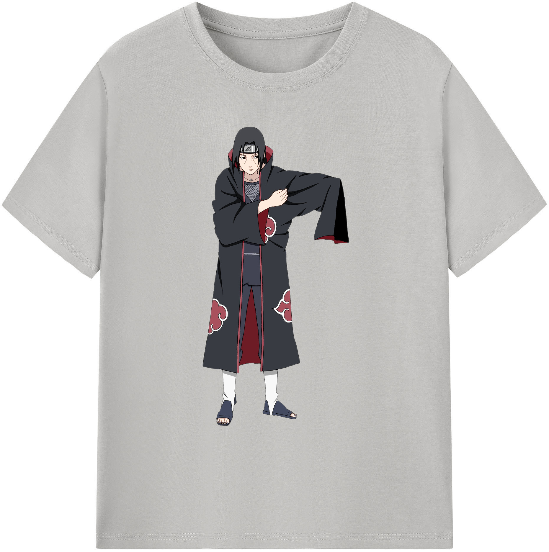 （画像用） NARUTO -ナルト- うちは イタチ Uchiha Itachi 綿100％ メンズ半袖Tシャツ｜肌触りやわらか＆通気性