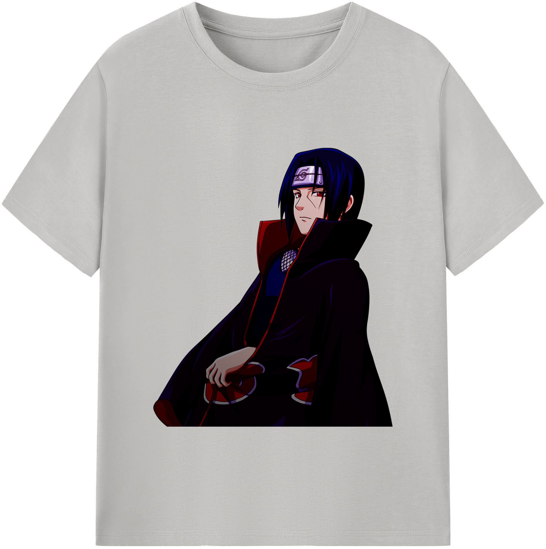 （画像用） NARUTO -ナルト- うちは イタチ Uchiha Itachi 綿100％ メンズ半袖Tシャツ｜肌触りやわらか＆通気性