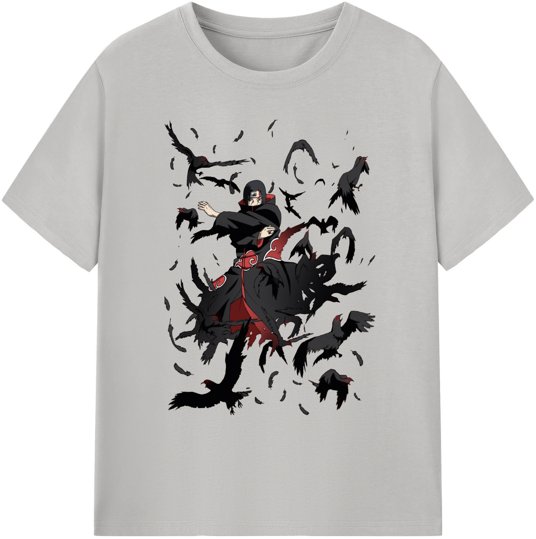 （画像用） NARUTO -ナルト- うちは イタチ Uchiha Itachi 綿100％ メンズ半袖Tシャツ｜肌触りやわらか＆通気性