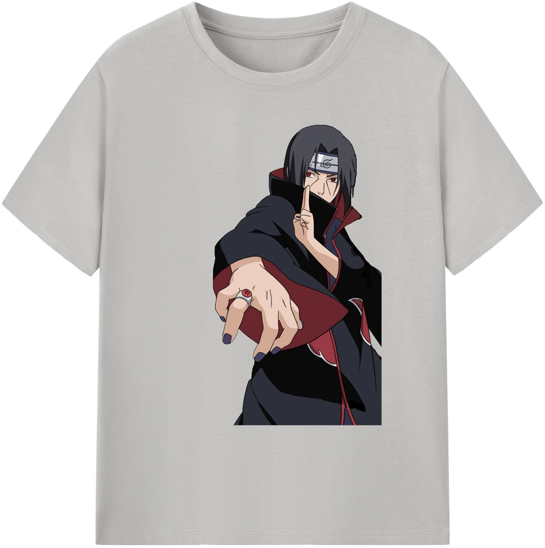 （画像用） NARUTO -ナルト- うちは イタチ Uchiha Itachi 綿100％ メンズ半袖Tシャツ｜肌触りやわらか＆通気性