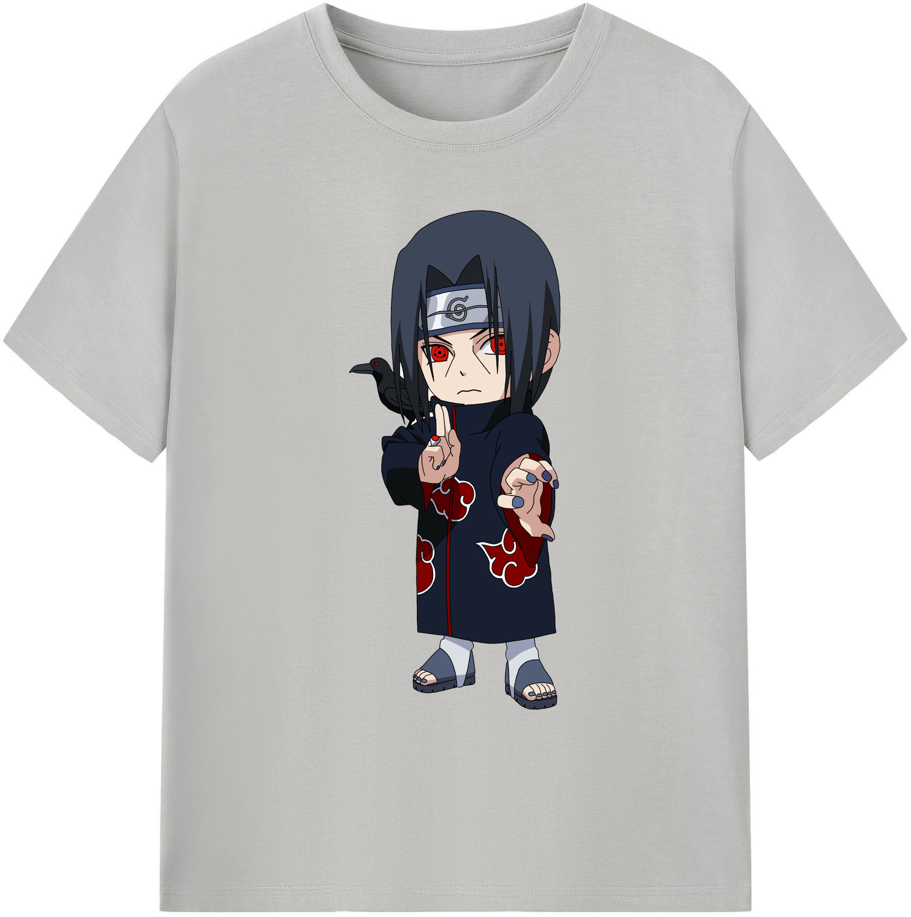 （画像用） NARUTO -ナルト- うちは イタチ Uchiha Itachi 綿100％ メンズ半袖Tシャツ｜肌触りやわらか＆通気性