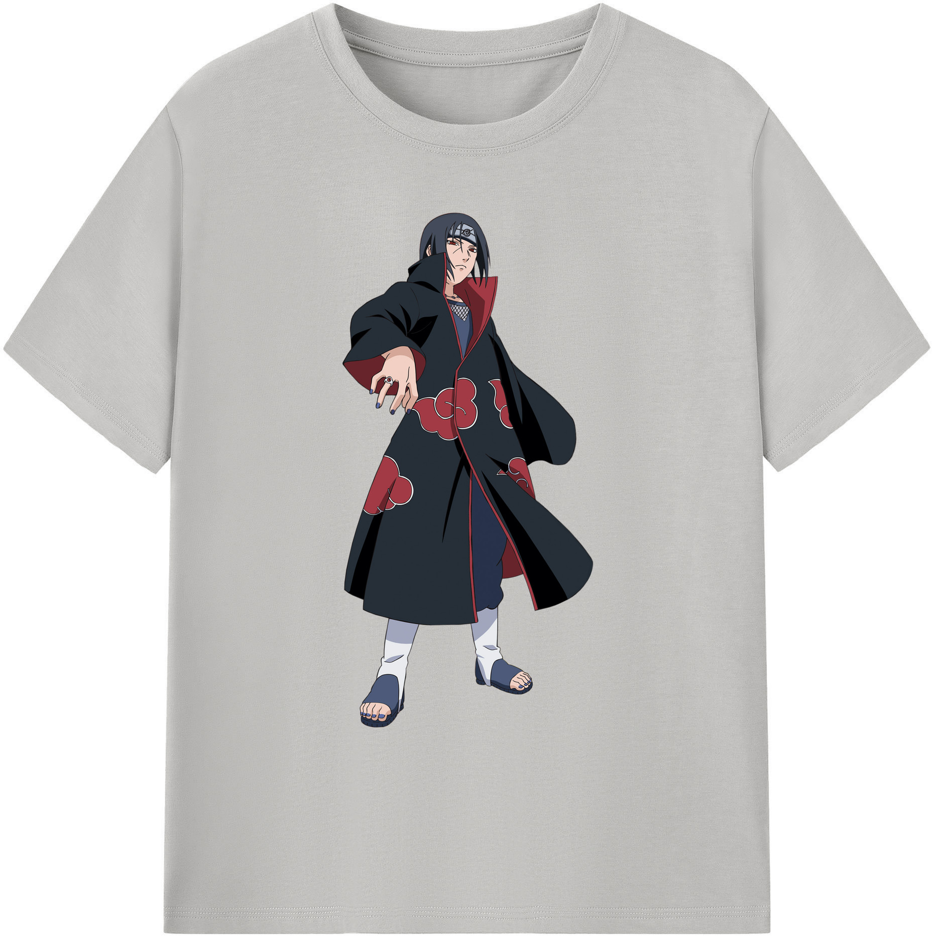 （画像用） NARUTO -ナルト- うちは イタチ Uchiha Itachi 綿100％ メンズ半袖Tシャツ｜肌触りやわらか＆通気性