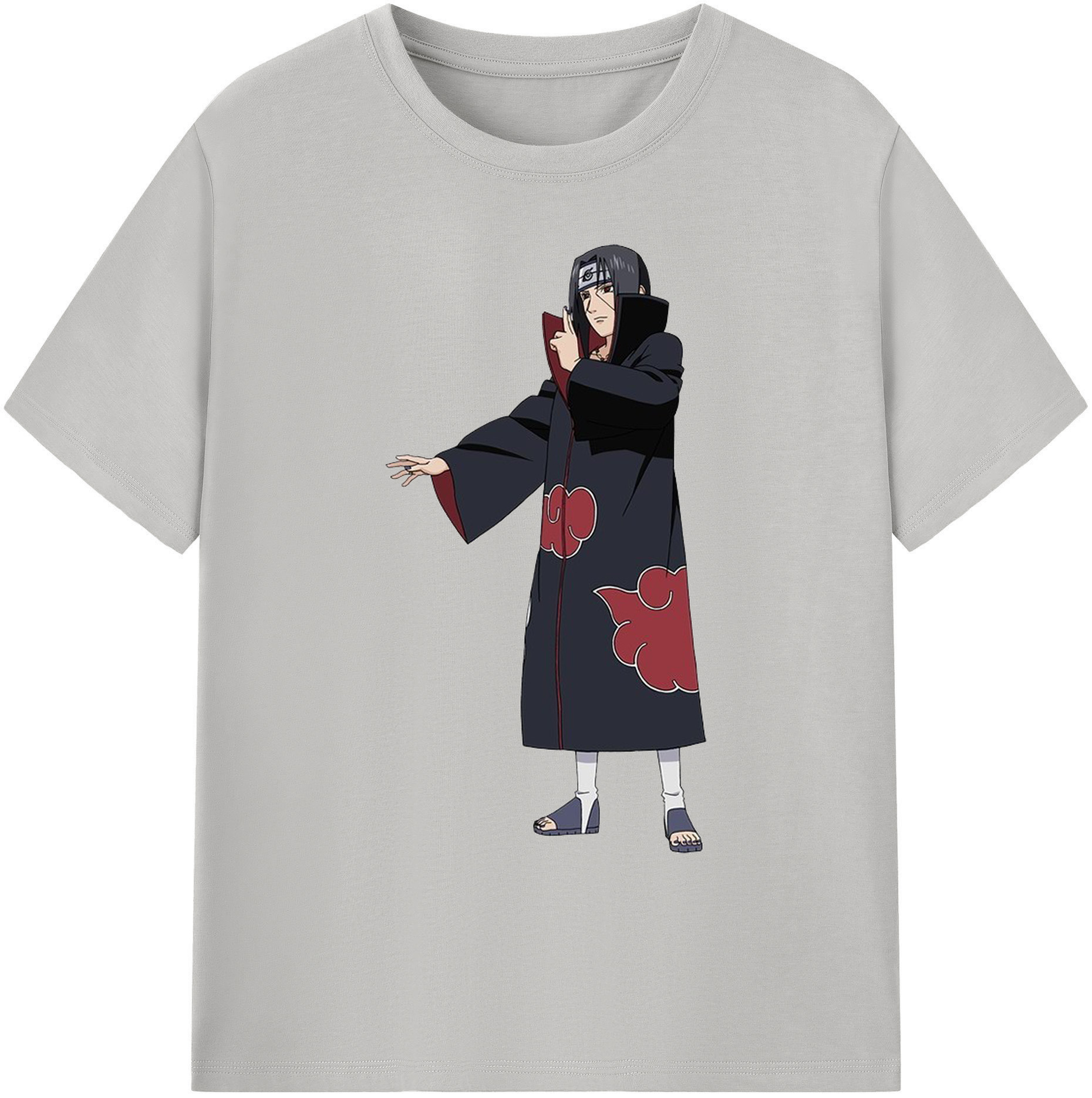 （画像用） NARUTO -ナルト- うちは イタチ Uchiha Itachi 綿100％ メンズ半袖Tシャツ｜肌触りやわらか＆通気性