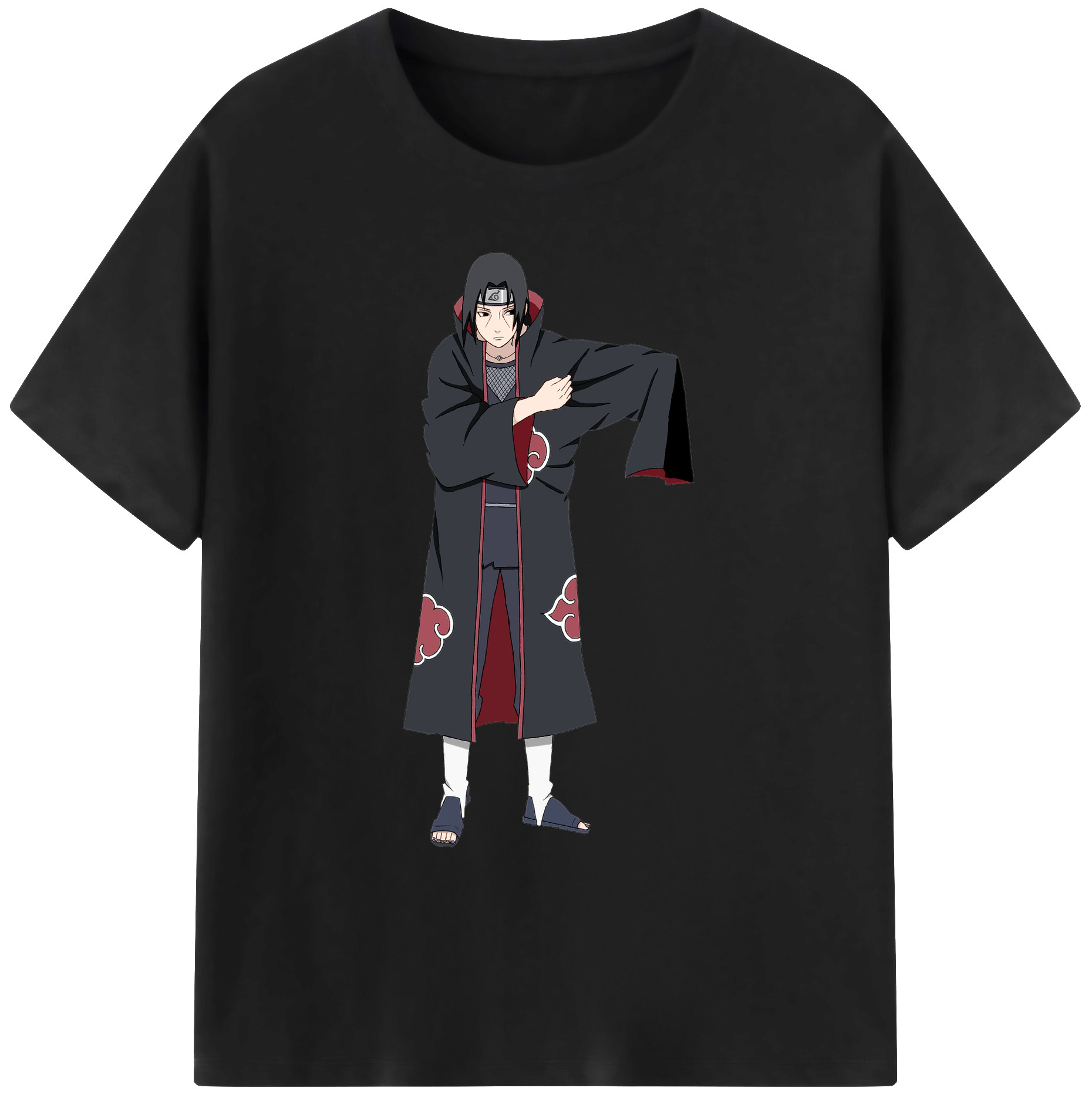 （画像用） NARUTO -ナルト- うちは イタチ Uchiha Itachi 綿100％ メンズ半袖Tシャツ｜肌触りやわらか＆通気性