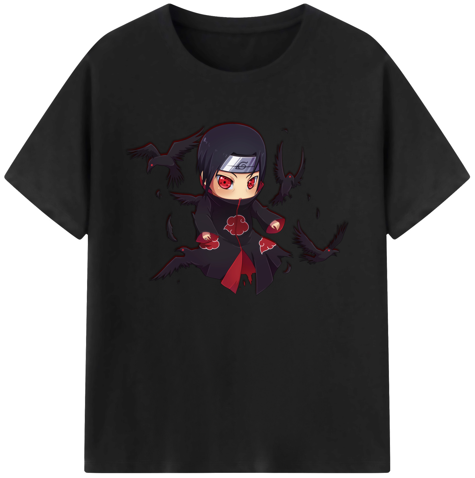 （画像用） NARUTO -ナルト- うちは イタチ Uchiha Itachi 綿100％ メンズ半袖Tシャツ｜肌触りやわらか＆通気性