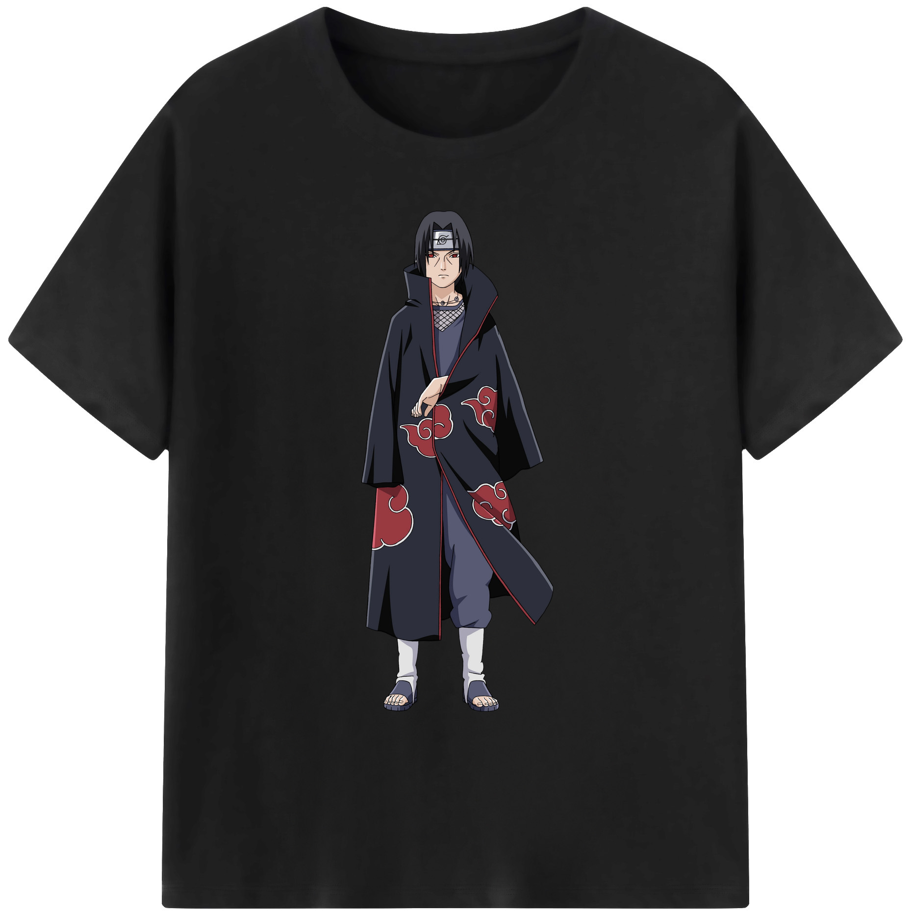 （画像用） NARUTO -ナルト- うちは イタチ Uchiha Itachi 綿100％ メンズ半袖Tシャツ｜肌触りやわらか＆通気性