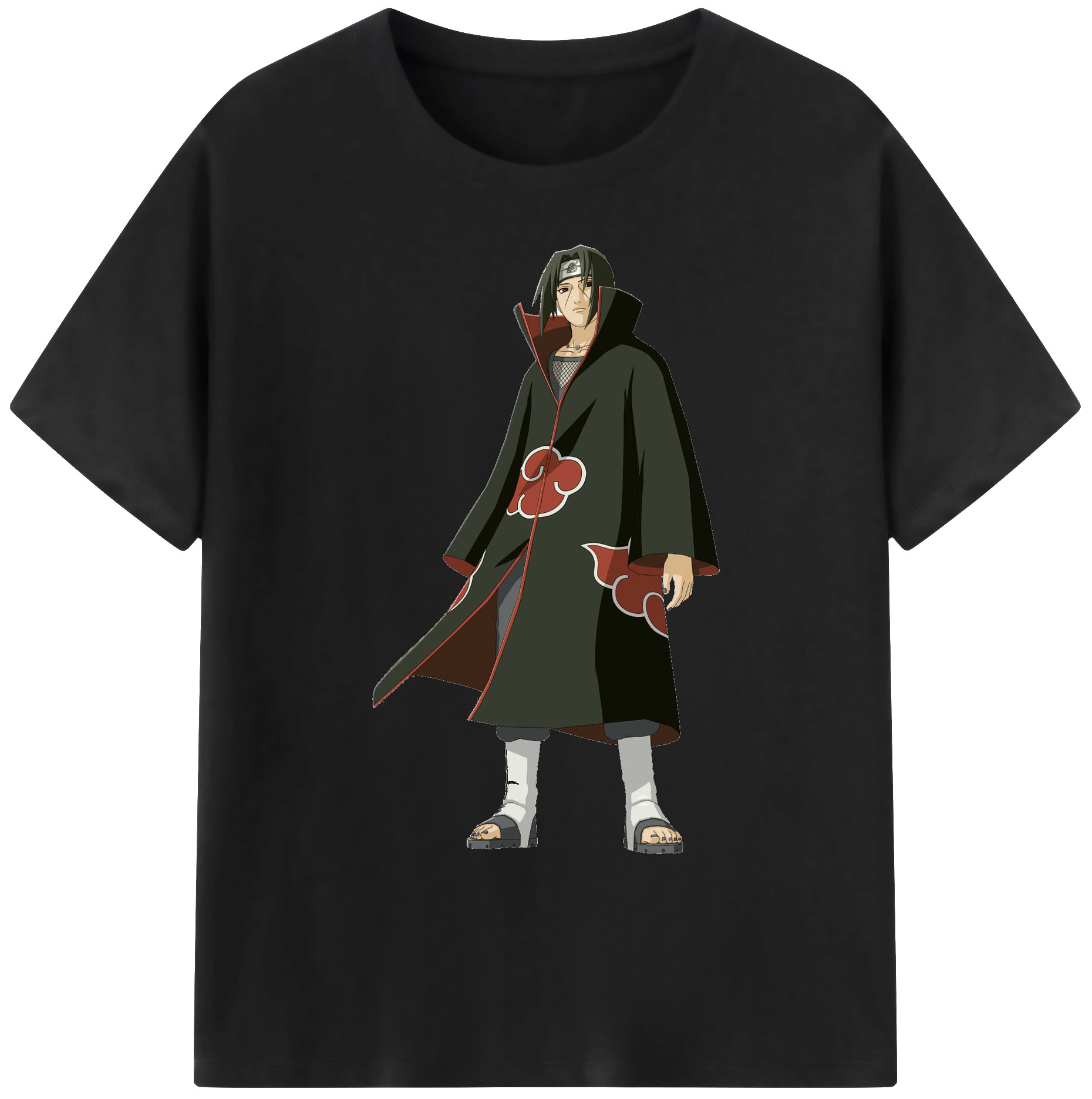 （画像用） NARUTO -ナルト- うちは イタチ Uchiha Itachi 綿100％ メンズ半袖Tシャツ｜肌触りやわらか＆通気性